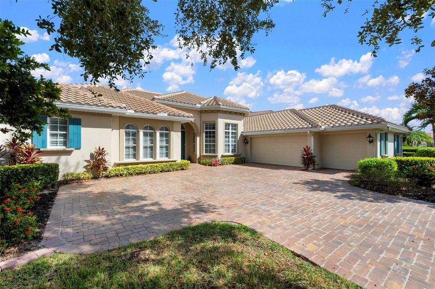 Golf Course Luxury with a Private Resort-Style Lanai

Experience the perfect combination of elegance, updates, and lifestyle in this stunning Francesca estate home at Venetian Golf & River Club. With 3,136 sq. ft. of living space, this 3-bedroom, 3-bath residence with a den and office is designed for comfort, entertaining, and everyday luxury.

From the moment you arrive, the freshly sanded and sealed paver driveway, new curbing around manicured planter beds, and lush landscaping create incredible curb appeal. Inside, freshly painted interiors and soaring ceilings set a bright, airy tone, while an open great-room floor plan seamlessly connects the living spaces. Wall-to-wall sliders open to the lanai, blending indoor and outdoor living in true Florida style.

The chef’s kitchen is the heart of the home, featuring brand-new appliances, light cabinetry, granite countertops, and a breakfast bar with views of the golf course. The spacious split-bedroom layout offers privacy and convenience, with well-positioned bathrooms for family and guests.

Step outside to your personal paradise: a gorgeous PebbleTec pool and spa (2020) surrounded by premium marble pavers, a fully equipped summer kitchen with a natural gas grill and fridge, and a cozy gas fire table—perfect for entertaining or relaxing after a round of golf.

The three-car garage with a new epoxy floor provides plenty of room for cars, storage, or a golf cart. Recent updates bring peace of mind, including a new tile roof (2024), newer HVAC (2023), and a whole-house water filtration system.

Living at Venetian Golf & River Club means resort-style amenities at your fingertips—lap and resort pools, a fitness center, tennis and pickleball courts, a tiki bar, clubhouse dining, and scenic trails along the Myakka River. Optional golf memberships offer access to the private 18-hole championship course and its exclusive clubhouse.

Ideally located in North Venice, you’re just minutes from I-75, pristine Gulf beaches, downtown Venice, and the new Sarasota Memorial Hospital campus.

This home isn’t just a place to live—it’s the lifestyle you’ve been waiting for.