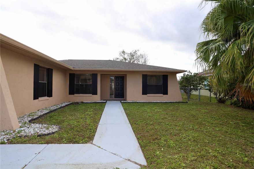 Welcome home.
This fully renovated 3 bedroom, 2 bath residence offers a blend of modern design, comfort.

1,372 square feet of thoughtfully reimagined living space, the home showcases brand new ceramic tile flooring throughout, providing both timeless elegance and everyday durability.

The bathrooms have been completely transformed with  Modern finishes, sleek fixtures, and contemporary design elements.
 At the heart of the home, the redesigned kitchen impresses with new appliances including a refrigerator, range, microwave, and dishwasher while a washer and dryer are also included for added convenience.

Step outside to your private pool and fenced in yard, an ideal setting for entertaining or unwinding under the Florida sun. The home has been freshly painted inside and out, and significant upgrades such as a new roof and a brand-new AC system with a transferable 10-year warranty provide long-term peace of mind.

Ideally situated near major highways, this property offers seamless access throughout Central Florida, while its close proximity to world-renowned theme parks enhances both lifestyle appeal and investment potential. Move-in ready this home presents a rare opportunity to enjoy modern living in a highly connected location.

Schedule your private tour today