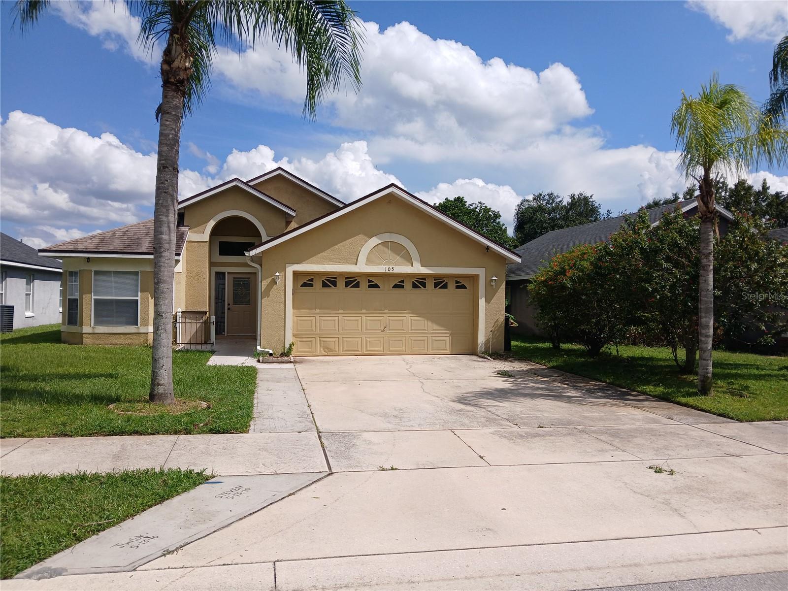 This move-in-ready property offers 4 bedrooms and 2 full baths in the Rose Hill community. The home includes a 2-car garage with a conservation view at the front, with no neighbors across the street. The foyer opens to a large family room featuring vaulted ceilings. The family room is wired for surround sound and has a sliding glass door that leads to a covered patio and a backyard with pond views. There are mature fruit trees on the property. The kitchen is equipped with granite counters, a breakfast bar, a separate breakfast nook, and a dining room. The floor plan separates the owner’s suite from the secondary bedrooms, and the suite includes dual sinks, a tub, and a separate shower. Major systems have been updated: the roof was replaced in August 2020, HVAC in August 2024, water heater in October 2020, fridge in 2021, range in August 2025, and garbage disposal in June 2024. The location provides access to shopping, dining, and major roadways including SR 417, I-4, and 429. Won’t last long! Make your appointment TODAY to see this one NOW!
