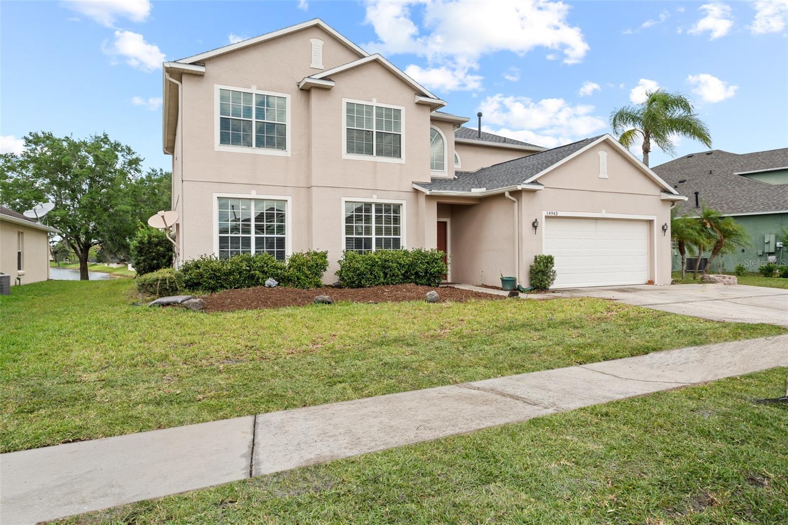 Welcome home to this beautiful 5-bedroom, 3-bathroom pool home located in the desirable guard gated community of The Preserve at Eastwood. Tucked up at the back of the community, this pond view home is what you’ve been searching for! The front door opens you up into your circular floorplan with a great flex space up front overlooking the front yard that could make for a playroom or work from home office space. This room flows directly into your formal dining room with oversized windows flooding the room with natural light and complete with plantation shutters. The open concept layout on the other side of the wall creates a spacious layout to entertain family and friends year-round. The beautiful kitchen features a prep island in the middle with granite countertops and stainless-steel appliances and a quaint eat in space off the French Doors at the back. Off the living room is a great guest bedroom with full bathroom for in-laws and out of town guest to come visit. Upstairs is the large master retreat with tray ceilings and the perfect sitting room off to the side that could make for a charming nursery. Outback you’ll find the screened in private pool with spa overlooking your water view pond! Recent upgrades include: New Roof 2023, Carpet Upstairs 2023, New Sod 2023, Lanai Screens Replaced 2023, HVAC 2021, Appliances 2019, and Gas Hot Water Heater 2019. The Preserve at Eastwood is a beautiful neighborhood with parks and community schools and is located close to shopping, restaurants, and major roads as well as located close to the Space Coast and beaches. Call to schedule your private showing today!