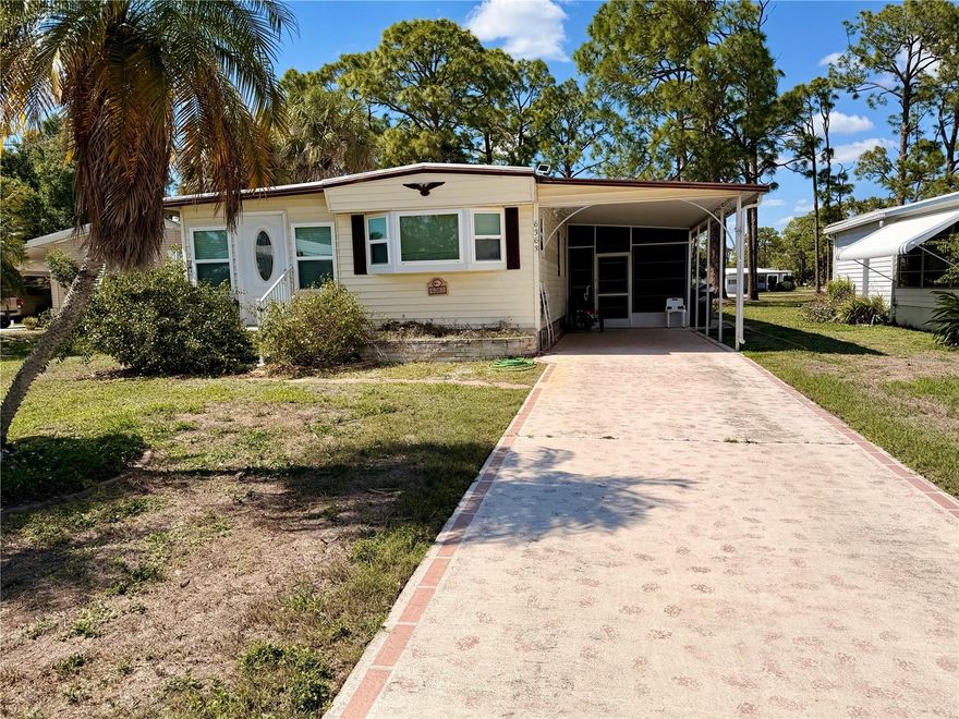 Welcome to 6363 Kilepa Court, North Port, FL 34287, located in the established Holiday Park community, a deed-restricted 55+ neighborhood.

This 2-bedroom, 2-bath mobile home offers a functional layout with defined living and dining areas, providing comfortable everyday living. The kitchen is centrally located with convenient access to the main living spaces, making it practical for daily use and entertaining.

The primary bedroom includes an en-suite bathroom, while the second bedroom and bath offer flexibility for guests, a home office, or additional living space.

Holiday Park is a land-owned community, and ownership includes a membership to the community association. Residents enjoy access to amenities such as a clubhouse, swimming pools, recreational facilities, and a variety of organized activities.

Conveniently located near shopping, dining, medical facilities, and major roadways, this property offers accessibility to everyday necessities and regional destinations.

Whether you're looking for a seasonal residence or a year-round home, this property presents an opportunity to enjoy the Florida lifestyle in a well-maintained 55+ community.