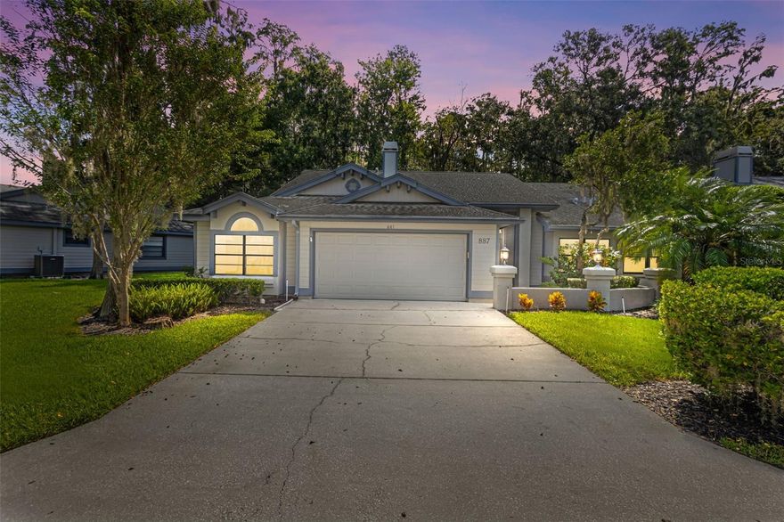 One or more photo(s) has been virtually staged. Tucked away in the gated community of Hunters Trail at East Lake Woodlands, this villa offers an upgraded living experience in one of Oldsmar’s most desirable golf course neighborhoods. The 3-bedroom, 2-bath layout feels open and inviting, with every room refreshed for today’s lifestyle- from the sleek luxury vinyl floors and updated kitchen finishes to the quartz-accented bathrooms.

The living room sets the tone with its  fireplace and built-in wet bar, while oversized sliding doors extend the living space onto a screened lanai that overlooks a quiet, wooded preserve. It’s the perfect backdrop for morning coffee, evening gatherings, or simply unwinding with nature at your doorstep.

Practical details add even more peace of mind: a two-car garage, inside laundry, and the bonus of a roof maintained by the HOA. Beyond your front door, Ardea County Club (optional membership) , East Lake Woodlands provides a lifestyle unlike any other- featuring two championship 18-hole golf courses, plus tennis, pickleball, dining, and endless opportunities to stay active.

Whether you’re searching for a primary residence or a seasonal escape, this exceptional home delivers the upgrades, convenience, and community that make Florida living so appealing.
