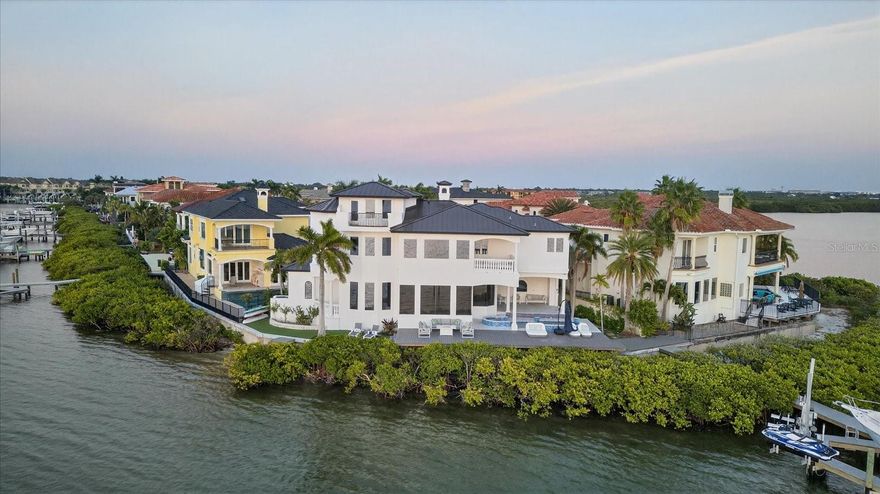 Occupying the premier point of the exclusive gated enclave of The Reserve of Old Tampa Bay, this majestic open water estate represents the pinnacle of Tampa’s luxury real estate market. Positioned at the very tip of the community to capture the most expansive views, the residence exudes elegance, blending timeless design with modern interests. The home’s western orientation serves as a private gallery for Tampa’s most breathtaking sunsets, providing an unobstructed backdrop of glowing horizons and shimmering open water. Ideally located for the discerning family, this sanctuary offers total privacy and security while remaining just five minutes from Tampa’s most prestigious private school.

Enjoy the waterfront lifestyle, where dolphins and manatees frequent the shoreline and bald eagles soar past expansive glass walls. For the outdoor enthusiast, a private beach offers the rare luxury of launching paddleboards or kayaks directly from the property into the tranquil waters of the bay. 

The interior showcases spacious open-concept living areas with soaring ceilings, abundant natural light, and travertine stone flooring across the main living spaces. A chef’s kitchen anchors the home, featuring granite countertops, custom cabinetry, premium stainless-steel appliances, and center island—ideal for entertaining.

Living and family rooms flow seamlessly to the outdoor spaces, offering water views from nearly every angle. Step outside to a private waterfront oasis complete with expansive decking, covered patio areas, and a resort-style pool overlooking the open water—perfect for relaxing or hosting guests.

The home offers multiple bedrooms with en-suite baths, generous closet space, and a luxurious primary suite with a spa-inspired bathroom. Additional highlights include a dedicated home office with wood flooring, custom built-ins, impact windows, architectural ceilings, and elegant stair detailing.

Located in a desirable waterfront community, this exceptional property delivers the ultimate Florida lifestyle with boating, outdoor living, and refined comfort.
