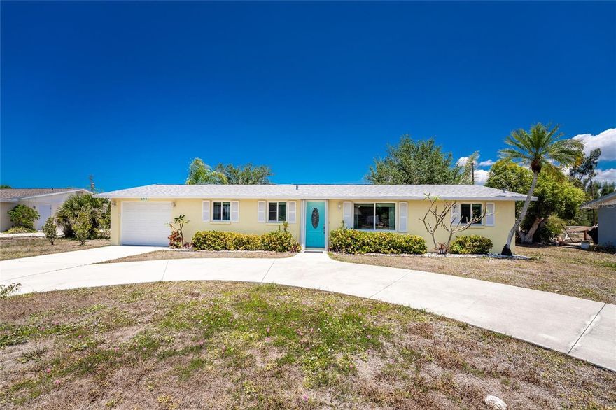 Start your day with coffee on Dearborn Street, then make the easy drive after dinner to catch sunset on Manasota Key Beach. This North Englewood concrete block home offers 2 bedrooms, 2 bathrooms, a 1 car garage, and a circular driveway, all set on an oversized lot in the X flood zone just under 1.5 miles to Historic Dearborn Street and about 5 miles to the beach. Inside, the home feels light and inviting with an open floor plan, wood look plank tile flooring throughout, and crown molding that ties it all together. It can even be purchased furnished, making your move simple. The kitchen has been tastefully updated with white shaker cabinetry, granite countertops, a glass tile backsplash, breakfast bar, pantry, and easy access to both the dining area and outdoors. French doors from the dining space open to a spacious paver patio, perfect for grilling and evenings under the stars. The primary suite features a large walk-in closet and an updated bathroom with an oversized granite vanity and a fully tiled walk-in shower with built-in bench. The guest bedroom and bathroom offer comfortable accommodations, with a tiled tub and shower combination. The garage includes an epoxy coated floor and a dedicated laundry area with built-in storage. Out back, a large oak tree anchors the yard and creates a great setting for a future pool or garden. Additional highlights include impact windows and accordion shutters for the doors to provide hurricane protection for all openings, a 2022 roof, 2023 hot water heater, and a repipe of supply lines in 2015. You are just minutes from Dearborn’s shops, restaurants, and weekly Farmers Market, along with Englewood Beach, boat ramps, golf, pickleball, and parks. Wellen Park, home to Atlanta Braves Spring Training, dining, and entertainment, is also a short drive away. Whether you are looking for a seasonal escape or an investment opportunity, 650 Leach Street puts you right in the middle of everything that makes this area so easy to enjoy.