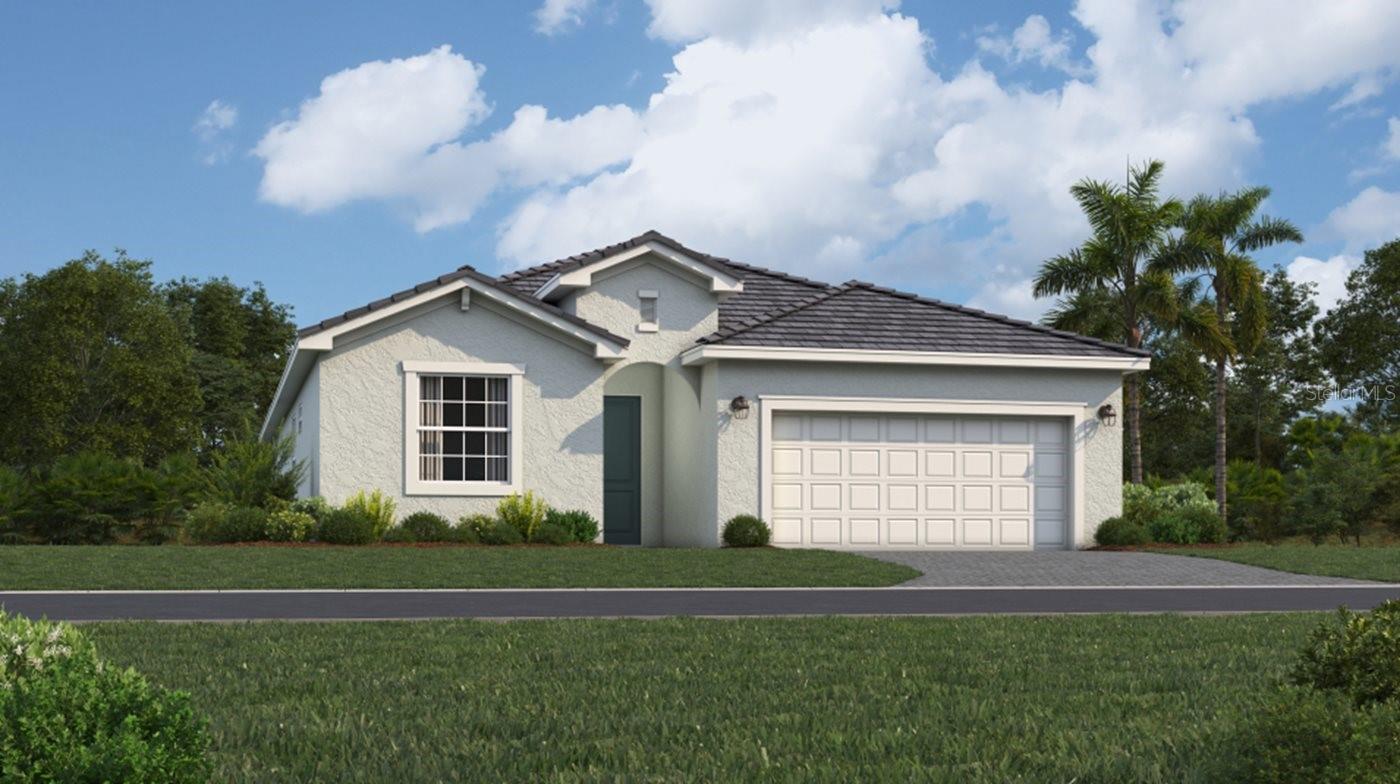 Under Construction. Island Lakes at Coco Bay is a master-planned community of new homes that seamlessly blends coastal living with modern comfort, now selling in Englewood, FL. Island Lakes at Coco Bay offers the perfect balance of relaxation and activity to suit your desired lifestyle. The modest yet inviting clubhouse is where neighbors become friends. Dive into the refreshing waters of the resort-style pool or indulge in friendly competition on the sports courts. Designed as a single-story plan, this home is great for family life. Off the foyer is a separate bedroom perfect for guests, along with a den that can transform for various needs. The open layout among the Great Room and kitchen leads to a spacious lanai for versatile living, while the owner’s suite is tucked toward the back for increased privacy. An additional suite is great for teenage residents. Prices and features may vary and are subject to change. Photos are for illustrative purposes only. Estimated delivery date is Oct/Nov 2025.