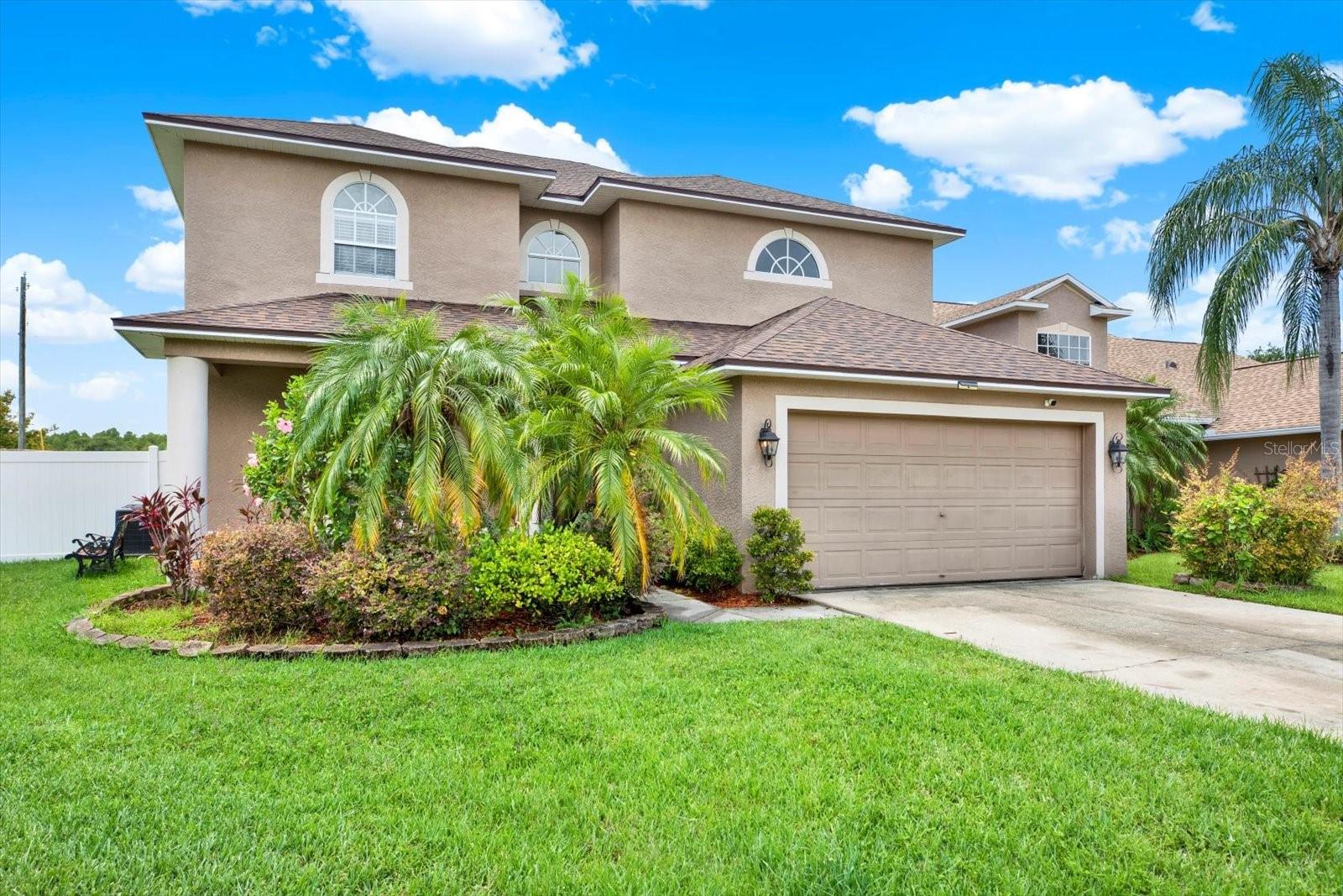 Embrace the Florida lifestyle in this beautifully updated two-story home located in the highly sought-after Preserve at Cypress Lakes. With 3 bedrooms, 2.5 baths, and 2,346 sq. ft. of living space, this residence combines modern upgrades with timeless comfort. Step inside to find a bright, open floor plan featuring polished porcelain tile throughout the first floor and luxury vinyl plank upstairs—durable, stylish, and perfect for allergy-friendly living with no carpet anywhere. The heart of the home is the fully renovated kitchen, showcasing quartz countertops, stainless steel appliances, a large island, high-end fixtures, and upgraded lighting. The spacious living room is anchored by a striking stacked-stone accent wall with a sleek electric fireplace, creating an inviting space to relax or entertain. Upstairs, a versatile loft area provides the perfect spot for a home office, playroom, or media room. The luxurious primary suite offers dual walk-in closets and a spa-inspired bathroom complete with a freestanding soaking tub, frameless glass shower, double vanity, and updated finishes. Secondary bedrooms are generously sized, featuring modern fixtures and ample closet space. All bathrooms have been refreshed with contemporary vanities, lighting, and tilework. Outside, enjoy the privacy of a fully fenced backyard ideal for outdoor gatherings, pets, or play. Mature tropical landscaping enhances the curb appeal, while lawn care is conveniently included in the rent. A two-car garage and oversized driveway provide plenty of parking. Built in 2000, the home also benefits from a brand-new roof installed in 2025, offering peace of mind for years to come. Located on a spacious 0.23-acre lot, this property combines neighborhood tranquility with everyday convenience. Residents enjoy proximity to A-rated schools, shopping, dining, and major commuter routes, with downtown Tampa, professional sports venues, and the Gulf Coast’s renowned beaches just a short drive away. The Preserve at Cypress Lakes is a welcoming community where you can feel both connected and at ease. Don’t miss this opportunity to lease a move-in-ready home with modern upgrades in one of Oldsmar’s most desirable neighborhoods. Landscaping service is included in rent; tenants are responsible for all other utilities. Schedule your private showing today and experience the perfect blend of comfort, style, and location!