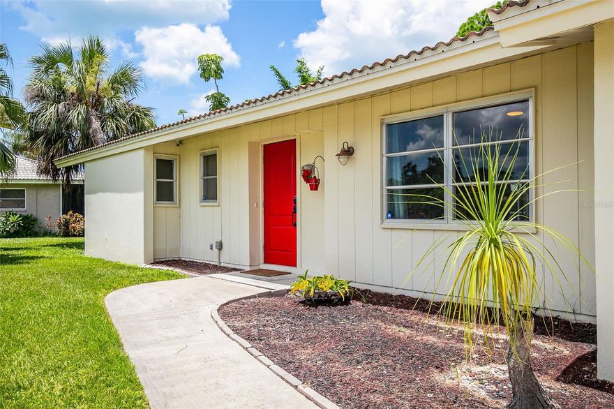 Come to see this charming Florida gem!! Beautifully updated two-bedroom, two-bathroom POOL home that embodies comfortable coastal living with easy access to the world's best beaches. The property showcases a thoughtfully designed layout, featuring a primary bedroom with an ensuite bathroom for added privacy and convenience, as well as a walk-in closet and an additional closet for ample storage. Sliding doors from both the living room, kitchen, and bedrooms provide easy access to the main attraction of the home—the POOL and paver patio area with a spa! New pool heater installed October 2025.  What a perfect place for indoor/outdoor living and entertaining! Step outside to your private fenced backyard haven, where you'll enjoy the Florida sunshine and gorgeous sunsets by the pool, ideal for relaxing or hosting family gatherings. The fully fenced (new modern shadowbox private fence) backyard provides a secure space for outdoor activities and relaxation with beautiful views of famous Florida sunsets. Inside, this property can come turnkey furnished and includes washer and dryer, new stainless steel appliances, allowing you to move in with ease and start living the Florida lifestyle immediately. Multiple sliding glass doors along the back of the home create a seamless indoor-outdoor connection while flooding the interior with natural light and offering the option to welcome in refreshing Florida breezes. Outside pool area and deck is facing west and offers amazing sunset views. Plus, no carpet throughout makes maintenance a breeze! A versatile Florida bonus living area is accessible from the bedrooms, offering flexibility for a home office, relaxation space, or additional entertaining area. The breakfast nook provides a cozy dining spot, perfect for casual mornings. Major updates include a brand-new AC (2024), a newer hot water heater, (2021) and a tile roof from 2012 (remaining life 12 years), Smarthouse electronic locks, all four corners camera system with night vision (included in sale, no ongoing fees), Smarthouse connected to the pool equipment, HVAC, thermostat… The garage features an epoxy floor and a hurricane-rated door, adding both durability and appeal. The home also boasts an inside laundry room for convenience. Whether you are looking for an investment, retreat, or a family home, this exceptional Sarasota residence in the Gulf Gate Neighborhood is for you. Minutes away from world-famous Siesta Key beaches, Gulf Gate shops, fine dining restaurants, Costco, movie theaters, Legacy Trail, several fitness centers, A+ schools (Gulf Gate Elementary, Mangrove School of Sarasota, Suncoast Technical College..), and the Gulf Gate Library. All located in South Sarasota but within minutes to cultural downtown Sarasota and St. Armands Circle. Gulf Gate Woods is one of the most sought-after communities with deed restrictions, low dues and excellent schools nearby.
