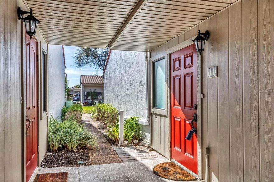 Hurry to this villa-style condo in a 13-acre Gulf front community. Enjoy a fabulous lifestyle knowing this condo was not damaged by hurricanes. Beautifully updated with white cabinets and stone counters in kitchen and bathrooms. The high vaulted ceilings let in tremendous amounts of light that we crave in the winter months. You deserve to own this Aldea Mar, "Village by the Sea," home. Bring your 30 lb pet because this community is pet friendly. You will have your private carport attached to your unit containing a large storage area with washer and dryer. There are 2 pavered outdoor living areas, one overlooks the putting green and lush grassy landscape. There is also a large community pool, clubhouse and shuffleboard court. The rental policy is a 30-day minimum, up to 4 times a year.