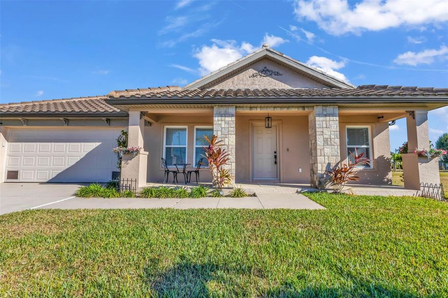 LIKE-NEW CONSTRUCTION FEEL + $200K IN RENOVATIONS in Burnt Store Lakes! Gorgeous, road-ready, golf cart–friendly community surrounded by 11 lakes, nature + wildlife.

3BR + Den, 2BA w/ bright open layout, high ceilings + tons of natural light. Big sliders open to a paver patio—perfect for entertaining or breezy Florida evenings. Kitchen shines w/ SS appl (new stove + microwave), stone counters + solid wood cabinetry, flowing seamlessly into the main living space. Spacious primary suite w/ large windows + updated, spa-inspired en-suite. 2 additional BRs + den offer ideal flex space for guests, office or hobbies, featuring new LVP + contemporary lighting.

Major upgrades: impact windows + impact front door, new irrigation, refreshed landscaping, fresh exterior paint, stately stone-wrapped columns, plus durable epoxy finish on garage floor + driveway + sidewalk. (Full reno list + cost breakdown in attachments.)

Live where the lifestyle sells itself: community park w/ pavilions + playground, plus a canoe/kayak launch for easy time on the water. Golf cart to Safe Harbor Burnt Store Marina for wet slips/dry stack, the boat ramp, and waterfront dining at Cass Cay—with quick access to Charlotte Harbor and the Gulf beyond. Ideally positioned between Punta Gorda + Cape Coral, with exciting nearby growth bringing more shopping, dining + daily conveniences.

Stop dreaming and start living your slice of Florida Paradise — Sunshine Home Dreams!