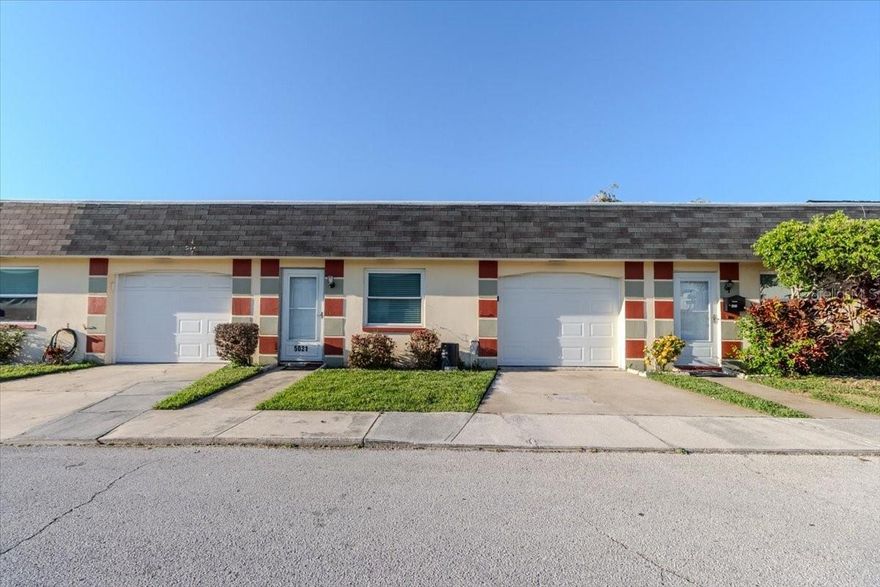 Welcome to this beautifully remodeled 2-bedroom, 1-bath villa located in a desirable 55+ community in the heart of New Port Richey! This move-in ready home features brand-new cabinets, luxury vinyl flooring throughout the entire home, and a spacious 1-car garage, Washer and dryer included. Furniture included for additional fee, see remarks.  Designed for comfort and easy living, this villa is perfect for anyone looking to enjoy a peaceful and relaxing retirement lifestyle. The community offers a pool and a variety of recreational amenities for residents to enjoy. Conveniently located near beautiful beaches, marinas, shopping, dining, and entertainment, you’ll have everything you need just minutes away. Don’t miss this opportunity to own a charming, updated home in a prime location!