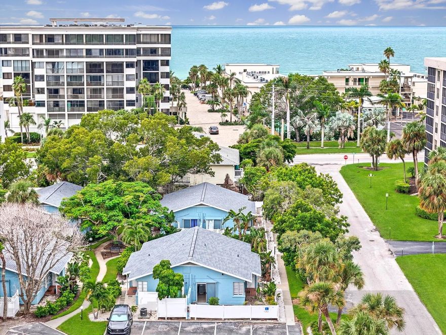 Discover vintage Florida charm in this ground-level villa at Pelican Gardens on Lido Key. Tucked in a small, mid-century style complex that’s becoming harder to find, this efficiency unit offers everything you need for a relaxed getaway.

Inside, you’ll find a kitchenette, full bath, and cozy open living space—ideal for weekend escapes or seasonal retreats. Step outside to your private courtyard, waiting for your personal touch, and enjoy the convenience of parking right outside your door.

The community features a sparkling pool, laundry facilities, and pet-friendly atmosphere, all just a short stroll to the sandy beaches of Lido Key or Ted Sperling Park, where you can kayak through winding mangrove tunnels.

Hop on your bike and explore St. Armands Circle with its vibrant dining, shopping, and entertainment—or enjoy the revitalized energy of Sarasota’s coastal lifestyle right at your doorstep. Whether for a weekly getaway or seasonal escape, this is a rare opportunity to own a piece of Florida’s retro beachside history.