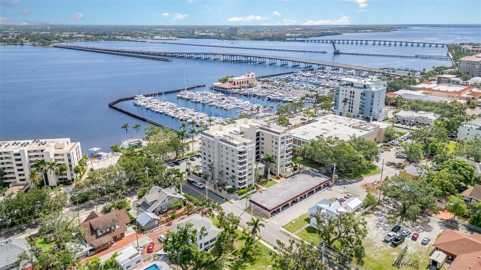 Experience the Stunning Views of the River, Riverwalk, and Marina!Welcome to your oasis along the marina! This stylish condo offers spacious living with plenty of natural light and breathtaking water views. The Newly Updated Kitchen & Bath features stunning cabinets, Quartz countertops, a mosaic tile backsplash, and pendant lighting.
An extended 4-mile Riverwalk will soon be right outside your door, perfect for jogging, biking, and picnicking. With low HOA fees and taxes, this condo is an excellent rental investment opportunity in the thriving tourism area of Bradenton.
Located at the front corner of the building, the unit has a private entrance and includes double-pane windows, a large bedroom with a ceiling fan, and a private bathroom with ample storage. Additional features include a walk-in closet, a 6'x5' storage closet, and a phantom retractable screen for enjoying breezes off the water.
Central AC and water heater were replaced in 2020 and 2018, respectively. No pets allowed. The low HOA fee covers cable, water, trash, sewer, and access to club and social rooms. Favorable rental terms allow 90-day rentals twice a year with no waiting period from ownership. The condominium has passed all state engineering inspections.