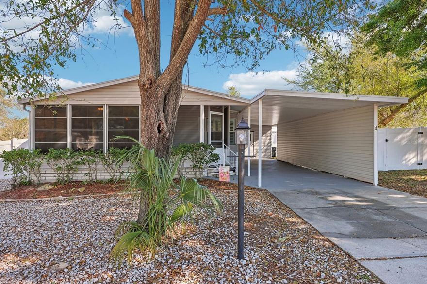 One or more photo(s) has been virtually staged. 2 Bedrooms | 2 Bathrooms | You Own The Land | Ready for Immediate Occupancy

Discover a fantastic opportunity to own a beautifully updated home in the sought-after Terra Alta community—perfect as a primary residence, vacation retreat, or income-producing property.

This home has been thoughtfully improved with a renovated kitchen, new privacy fencing, upgraded laundry area, plantation shutters, and climate control added to the enclosed porch for year-round comfort. Additional upgrades include a whole-home water filtration system, a newly installed sewer line, durable LVT flooring, and fresh carpet in the bedrooms.

Step outside to enjoy a fully fenced yard ideal for pets or entertaining, along with a storage shed and a covered carport spacious enough for a vehicle, or even your boat. Outdoor lovers will appreciate the close proximity to Lake Monroe and nearby biking trails, offering easy access to both relaxation and recreation.

Residents of Terra Alta have the option to enjoy community amenities such as a clubhouse, swimming pool, and shuffleboard, all for a low voluntary fee of—no required HOA.

With no lot rent, move-in ready condition, strong rental potential, and a peaceful, welcoming neighborhood, this property truly stands out. Schedule your private showing today.