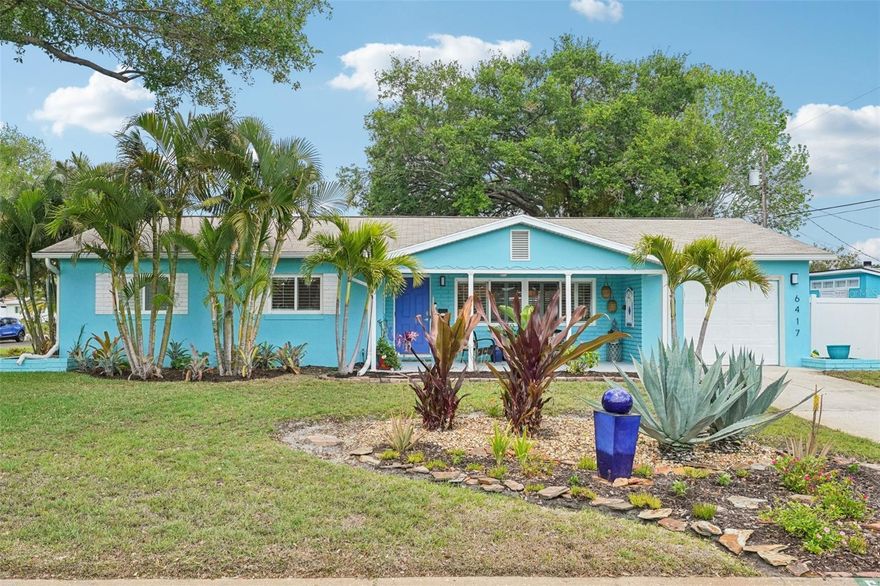 WELCOME TO HOLIDAY PARK!

Welcome to this beautifully maintained 3-bedroom, 2-bathroom home with a 1-car garage—spotless, full of charm, and truly move-in ready! Step inside to discover stunning refinished terrazzo floors that flow throughout, creating a warm and cohesive feel. The spacious floor plan offers an inviting and comfortable living environment.

The living room is filled with natural light, thanks to large front windows with elegant plantation shutters that enhance both style and privacy while creating a warm, welcoming atmosphere.

The stunning Thomasville kitchen features granite countertops, newer appliances, soft-close drawers and cabinets, and a large pantry with convenient pull-out shelves—perfect for both everyday living and entertaining. This home offers the perfect balance of vintage charm and modern reliability—ideal for first-time buyers.

Enjoy relaxing on the spacious front porch with plenty of room for outdoor seating—ideal for morning coffee or evening unwinding. You’ll also appreciate the great curb appeal, mature landscaping, and a fully fenced-in yard—perfect for pets, play, or privacy.

In the backyard, you’ll enjoy an extra living space already equipped with A/C and power—ready to be transformed into the she-shed, man cave, home office, or art studio of your dreams.

Located in a pride-of-ownership neighborhood, this home offers a welcoming community feel. Prime location near shopping, dining, and entertainment—just minutes to the Gulf beaches and vibrant downtown St. Petersburg. Enjoy easy access to Northwest Park’s pool, baseball fields, playground, tennis, and pickleball courts!

Don’t miss this opportunity to own a solid home in a fantastic location—this is a home you’ll truly fall in love with!