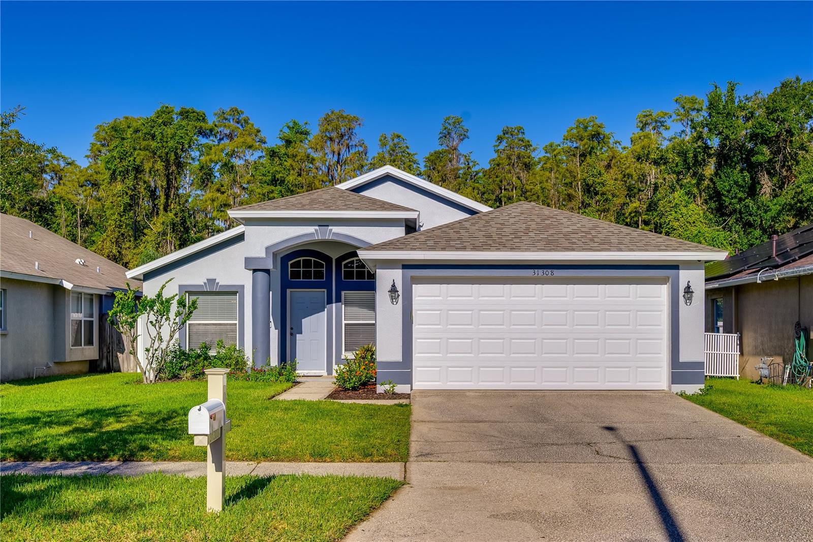 Stylish & Upgraded 3-Bedroom Home in Meadow Pointe – VA Assumable Loan at 5.75%!
Welcome to this beautifully upgraded 3-bedroom, 2-bath home with a 2-car garage, located in the highly desirable Meadow Pointe community of Wesley Chapel. This move-in ready home features a new roof (2021), new HVAC system (2022), fresh exterior paint (2024), updated landscaping (2025), a new vinyl privacy fence (2024), and a custom paver patio, offering modern comfort and outstanding curb appeal.
Inside, enjoy a spacious split-bedroom floor plan with vaulted ceilings and luxury vinyl plank flooring throughout. The large primary suite includes a custom walk-in closet, dual vanities, a garden tub, a walk-in shower, and updated tile (2024) around the tub. The open-concept living and dining areas flow seamlessly into the kitchen, making the space ideal for entertaining and everyday living.
Relax year-round in the screened-in lanai or entertain guests on the new backyard patio in your fully fenced yard.
Located just minutes from Wiregrass Mall, Tampa Premium Outlets, top-rated Pasco County schools, Wiregrass Elementary, and major hospitals. Easy access to I-75 and I-275 ensures a quick commute to downtown Tampa.
Special Financing Available: Opportunity to assume a VA mortgage at 5.75%—available to qualified buyers.