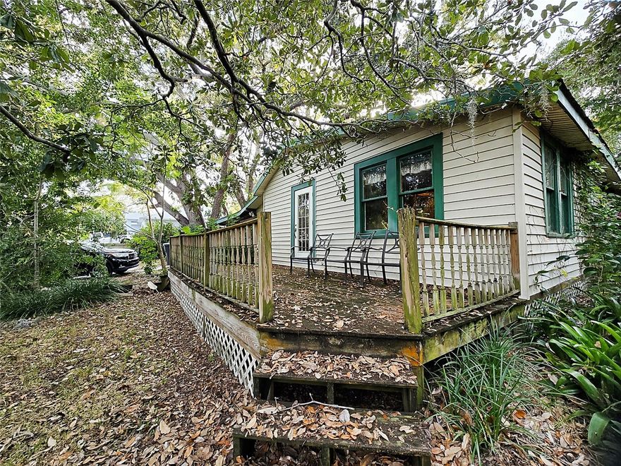 Step into the charm of Old Florida living with this delightful 1925 Florida home nestled in a sought-after Bradenton neighborhood, just minutes from beautiful Gulf beaches, boating, golf courses, and nearby parks. Tucked away on a quiet dead-end street, this property offers privacy, character, and space to truly enjoy the Florida lifestyle.
The home features 3 bedrooms and 1 bathroom, highlighted by wood floors and inviting living spaces filled with natural light. A front open porch welcomes you in, while the side screened porch provides the perfect spot to relax and enjoy warm coastal breezes.
Set on a generous .31-acre lot, the outdoor possibilities are endless. There is ample room for a pool, space for a guest house, and a large area ideal for gardening or creating your own private oasis. The backyard includes a paver patio, outdoor shower, and two storage sheds, perfect for beach gear, tools, or hobbies. A carport adds convenience, and the home is being offered partially furnished.
With no HOA and no deed restrictions, you’ll enjoy the freedom to make this property your own. Whether you’re looking for a full-time residence, vacation retreat, or investment opportunity, this charming Bradenton home combines timeless character, a prime location, and exceptional outdoor space.