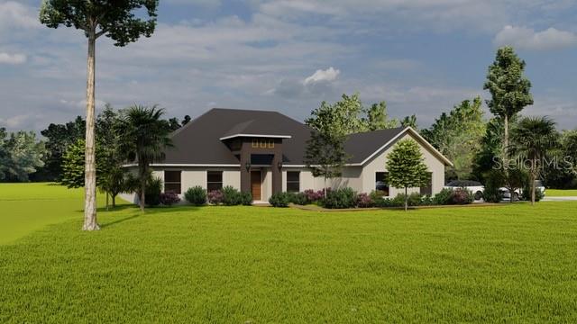 Under Construction. Welcome to Your Private Paradise in Via Paradisus
Tucked at the end of a quiet cul-de-sac within the gated equestrian community of Via Paradisus, this stunning residence offers an exceptional combination of elegance, privacy, and natural beauty. A canopy of majestic Granddaddy Oaks greets you as you enter this serene setting, where miles of Florida Greenways & Trails are accessible for horseback riding, hiking, and biking, ideal for equestrians and outdoor enthusiasts alike.
Step inside the double entry doors to a light-filled foyer and a spacious open floor plan designed for entertaining and everyday comfort. The chef’s kitchen impresses with a dramatic waterfall edge center island, sleek quartz countertops, abundant cabinetry, and premium finishes, creating a seamless blend of style and functionality.
The primary suite is a luxurious retreat featuring French doors to the enclosed lanai, walk-in closets, and a spa-inspired bathroom with a soaking tub, double vanities, a private water closet, and show-stopping designer tile that sets the tone.
Enjoy the enclosed lanai, perfect for year-round relaxation and entertaining while overlooking the tranquil, natural surroundings. With its lush landscape, elegant homes, and exclusive access to miles of scenic trails, Via Paradisus is one of Ocala’s most sought-after equine communities.
All of this is just minutes from Silver Springs State Park, Downtown Ocala, and the World Equestrian Center, offering a peaceful yet convenient lifestyle. Rendering of home.