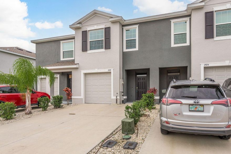 One or more photo(s) has been virtually staged. FANTASTIC TOWNHOME - Beautiful 3 bedroom 2.5 bathroom in the PRESERVE Odessa. As you enter the welcoming hallway  you'll love the HIGH CEILINGS. There's direct access to the garage and a half bath. The OPEN CONCEPT FLOORPLAN is perfect for today's modern lifestyle. The kitchen features GRANITE COUNTERTOPS, STAINLESS STEEL APLLIANCES, custom tile backsplash and WALK-IN PANTRY. The great room features sliding glass doors to a SCREENED LANAI, perfect for relaxing and enjoying the outdoors. The UPSTAIRS LOFT is a great space for a playroom, home office, homework space, and crafts. The PRIMARY BEDROOM features an ensuite bath with a walk-in shower double sink vanity and TWO WALK-IN CLOSETS. Secondary bedrooms are split from the primary and  have large closets. The second bath has a tub-shower combination and the laundry room is conveniently upstairs as well. FANTASTIC COMMUNITY AMMENTIES include 2 swimming pools, fitness center, basketball courts, soccer field, playground, walking trails and a dog park. Excellent location with easy access to SR 54 and HIGHLY RATED SCHOOLS, Don't miss this opportunity to live your best Florida life.