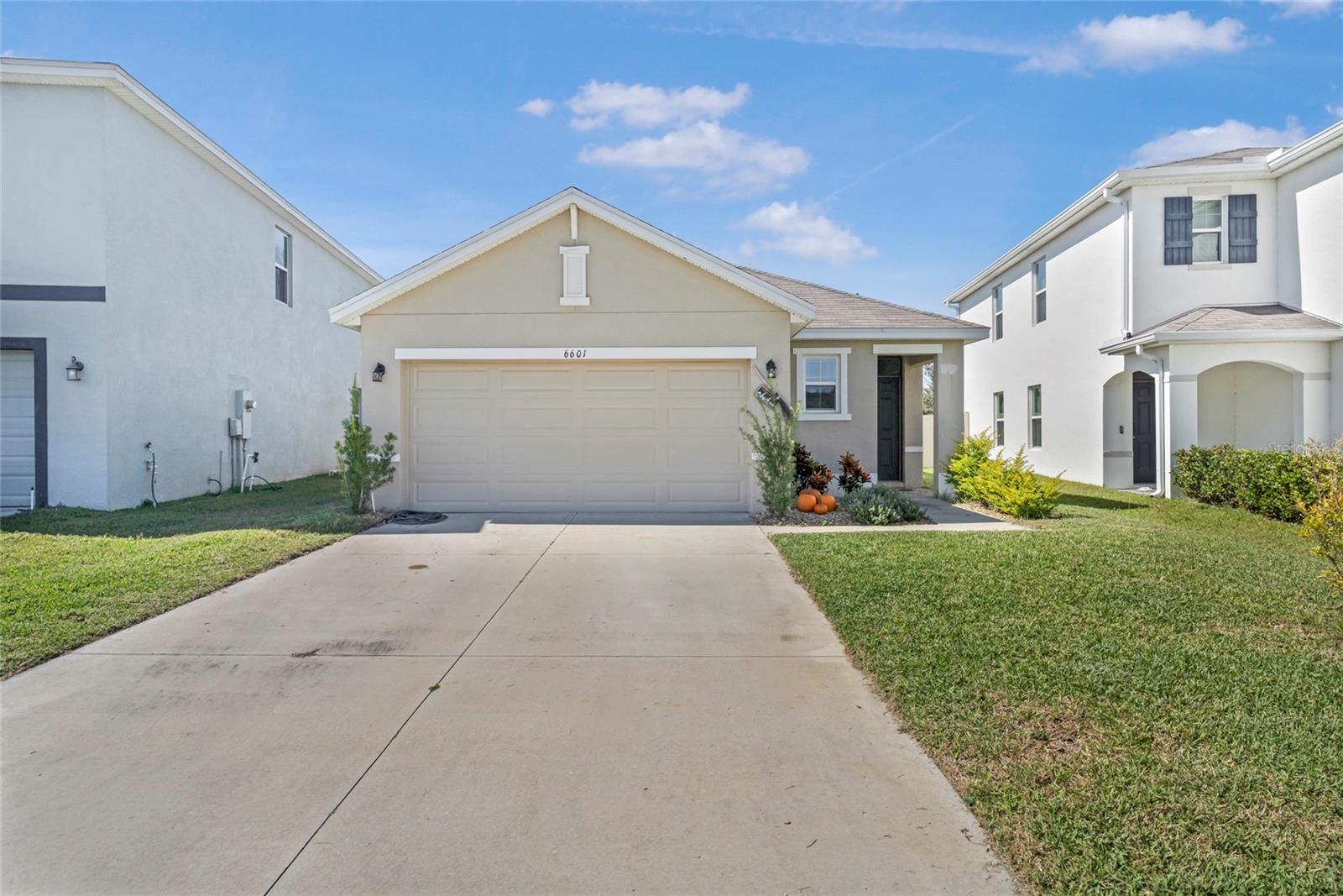 ?? Beautifully Upgraded 3-Bedroom Home in Gated Seagate Village Welcome to this stunning concrete block-constructed DR Horton home, built in 2020 and located in the desirable, newly gated community of Seagate Village. This one-story layout was thoughtfully designed to maximize living space with a bright, open-concept floor plan connecting the living area, dining room, and kitchen — perfect for both entertaining and everyday living. The modern kitchen features all black appliances including a refrigerator, built-in dishwasher, electric range, and microwave. The farmhouse sink with upgraded faucet, pantry with custom Closet by Design shelving, and luxury vinyl plank (LVP) flooring throughout the home add a touch of sophistication and convenience. The owner's suite, tucked away at the back of the home for privacy, offers a spacious walk-in closet with Closet by Design built-ins (with a lifetime warranty) and an ensuite bath. Two additional bedrooms share a second full bathroom, with one bedroom currently featuring custom wall accents and used as a nursery. Step outside to your fully fenced backyard, beautifully landscaped with a custom fire pit, creating the perfect setting for relaxing evenings or weekend gatherings. Additional highlights include: Closet by Design upgrades in the master closet, pantry, and guest bedroom (lifetime warranty) LVP flooring throughout — no carpet! Laundry room with washer and dryer included ADT security system on all doors and windows Whole-house water filtration system + reverse osmosis system in kitchen Custom landscaping and fire pit in backyard This home combines modern comfort, thoughtful upgrades, and a secure gated community setting — making it truly move-in ready. Schedule your showing today!