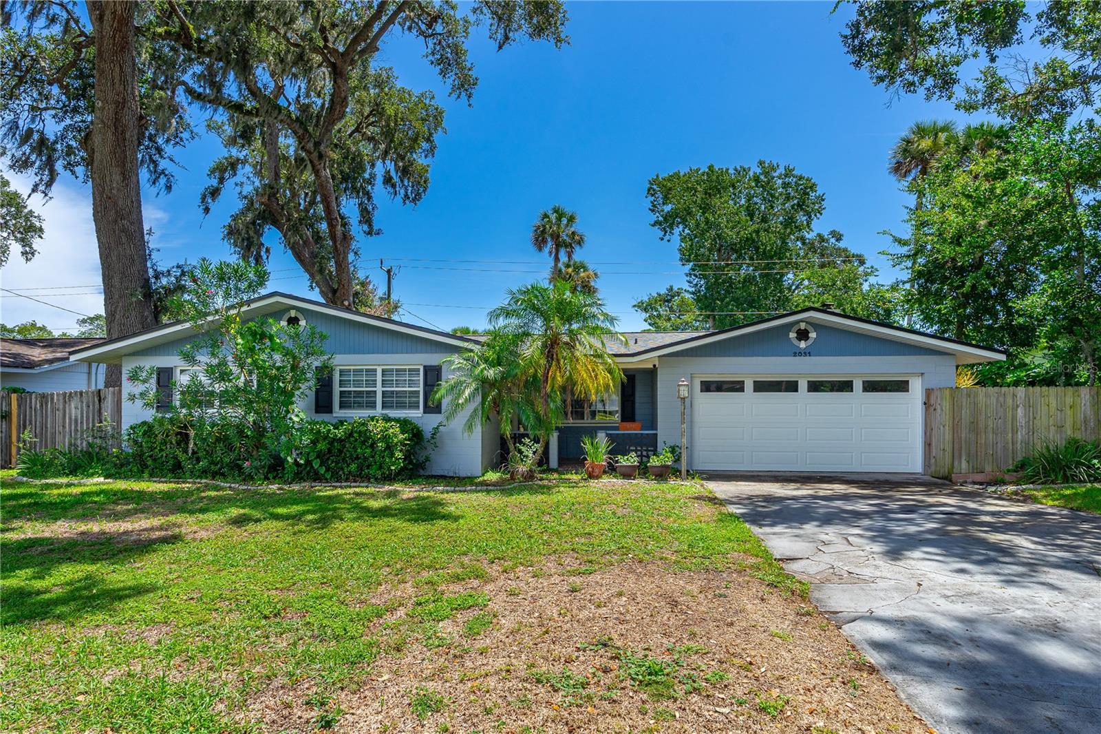 THIS HOME DID NOT FLOOD!! This 3 bedroom, 2 bath, concrete block, pool home is located on a quiet, secluded street, in South Daytona off of Big Tree. This home is rock solid with all of the major components being newer... Roof is 2020, AC is 2023, and water heater 2013. Updated fans and fixtures. The screened in back porch was added in 2021. Updated double pane, energy efficient windows. Tile and custom wood floors throughout. This home has tons of cool character and custom designs from the floors, to the pantry, to the motorized shades. This home is ideal for first time home buyers or a growing family. Bring the pets with the fenced-in backyard surrounding the salt pool. It also has a newer shed in the backyard to store your toys and tools. The property also has a well and irrigation system. This property is close to Embry Riddle, shopping, hospitals, the interstates, and yes... the beach. All of this with NO HOA!