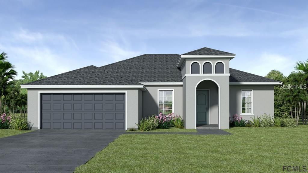 Under Construction. This stunning brand-new construction home effortlessly combines elegance, comfort, and modern convenience. Built with durable block and stucco construction, this thoughtfully designed open floor plan features 4 bedrooms, 2 baths, and 1,908 sq. ft. of living space. With 9'4" ceilings and 8’ doors throughout, the home feels bright, airy, and spacious. Enjoy the Florida outdoors on your large 9’ x 22’ integrated lanai with grill nook. The kitchen is a true showpiece, boasting North Point Hattaras white cabinets with elegant crown molding, beautifully paired with ornamental white countertops for a sophisticated touch. Luxury vinyl plank flooring flows seamlessly throughout the home, providing both durability and style. A stainless-steel appliance package is INCLUDED, featuring a 24.3 cubic foot side-by-side refrigerator with a built-in ice maker, a 30” freestanding smooth-top electric range, a 1.6 cubic foot over-the-range microwave, and a dishwasher—ensuring a fully equipped and modern kitchen. For added peace of mind, your purchase includes a 2-10 Builder’s Warranty. NOTE: Photos are for example purposes only.