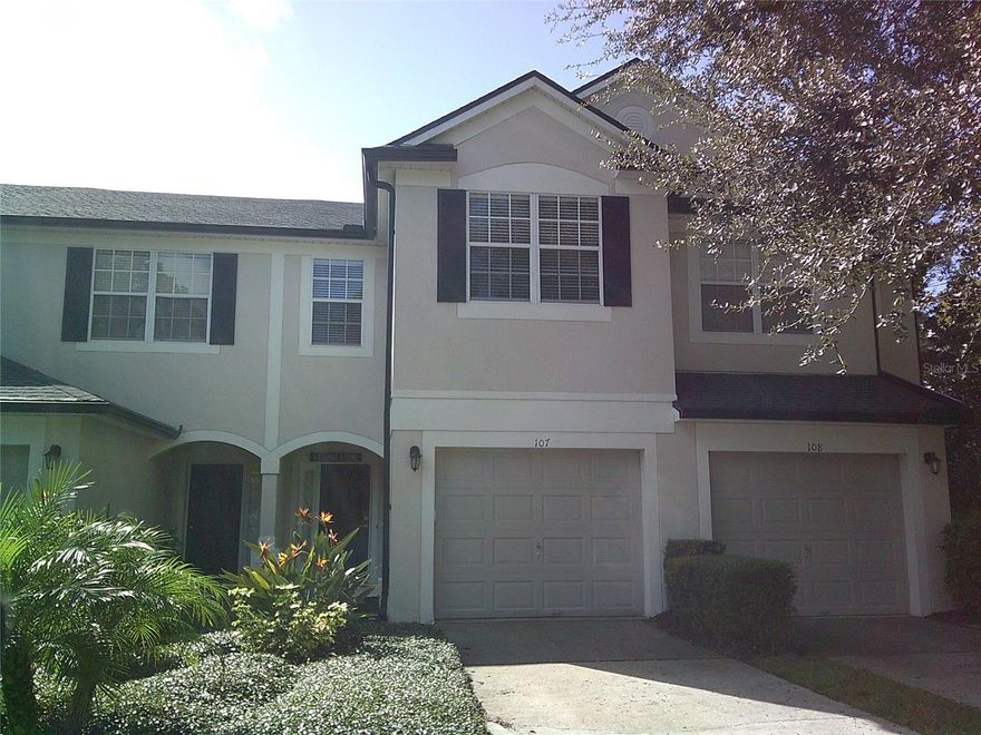 Three Bedroom / 2.5 Bathroom Two Story Townhouse in the Gated Community of Stonebridge Place in Metrowest.  Centrally located near Downtown Orlando, Orlando International Airport, and Orlando's Theme Parks.  Shopping, Restaurants, and all that you need are within minutes.  Amenities include Security, Clubhouse with Fitness Center and Community Pool, all Exterior and Ground Maintenance included in HOA Fees.  Community features a beautiful gated entrance with mature landscaping and Oak Trees.  Townhome includes a one car garage and Parking space in Driveway.  Townhome is located at the end of a cul-de-sac with garden and trees surrounding the building.