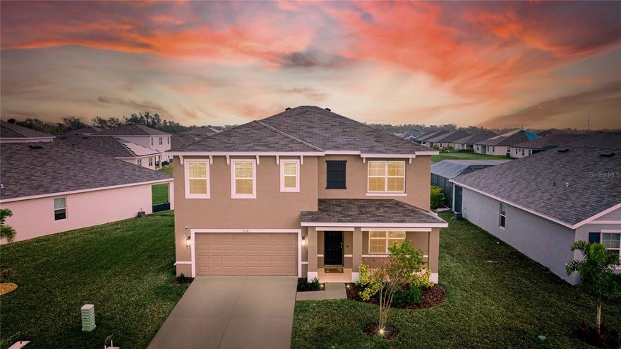 Welcome to your dream home! Nestled in the quiet sought-after neighborhood of Glen Creek, this beautiful and meticulously maintained 5-bedroom, 3-bathroom home offers the perfect blend of comfort, style, and convenience, making it ideal for those seeking a modern lifestyle in a prime Bradenton location. As you step inside, you’ll be greeted by a bright and airy open-concept floor plan, with large ceilings, abundant natural light, and upgraded finishes throughout. The spacious living area flows seamlessly into the large kitchen, complete with stainless steel appliances, a granite island, and sleek cabinetry, making it perfect for both cooking and entertaining. Whether you're preparing a family meal or hosting friends, this kitchen is ideal. The master suite is a true retreat, offering a generous layout with 2 walk-in closets, an en-suite bathroom, large shower, and dual vanities. Three additional bedrooms upstairs plus a loft provide ample space for family, guests, or a home office, and the second bathroom features modern finishes and plenty of storage. Step outside to the oversized private fenced backyard ideal for enjoying Florida's sunny weather. The low-maintenance landscaping and long water view offer a serene atmosphere for relaxation or outdoor playtime. The location is unbeatable, with numerous golf courses, top-rated schools, shopping centers, restaurants, amusement parks, IMG Academy, and entertainment options just moments away! A short drive to the world famous beaches of the Gulf Coast will entice you to make this your new home!!