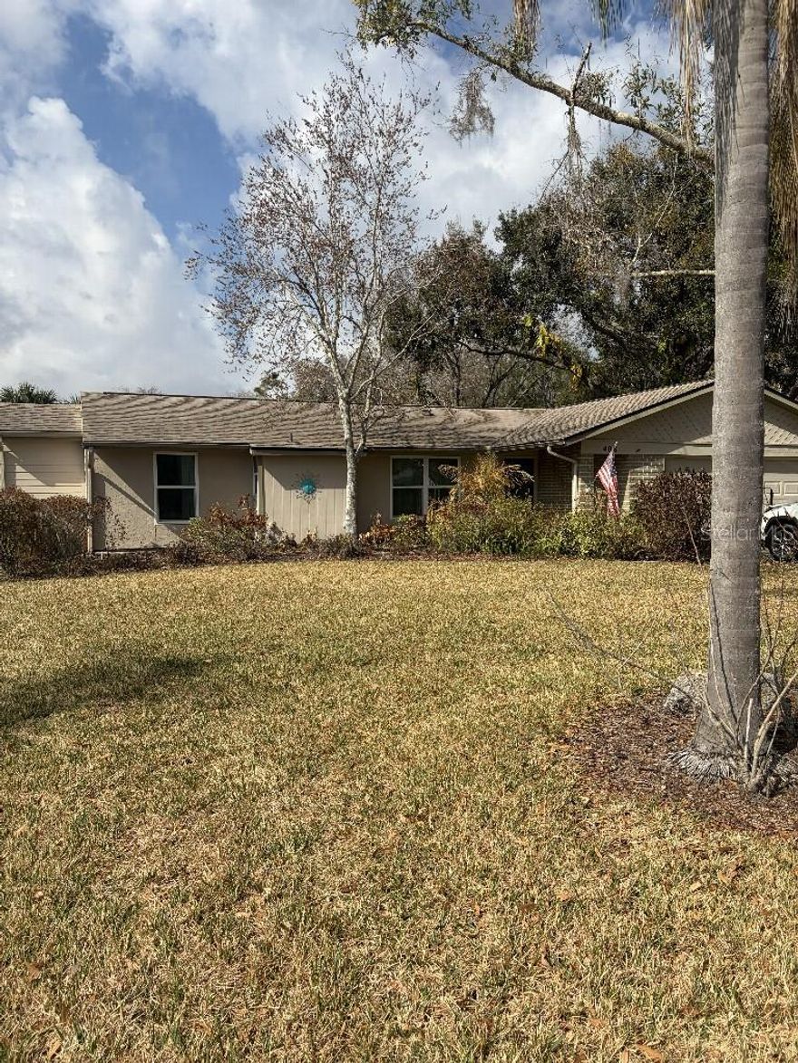 Heated pool home with a large screened enclosure and stunning sunset views over 76' of lake front.  Fenced yard, $35 HOA with recreation center with tennis/pickleball, basketball, pool, playground and fishing dock.