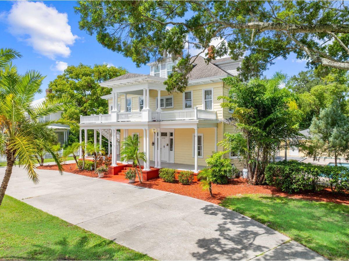 Step into timeless elegance with this remarkable 4-bedroom, 3-bathroom Colonial home offering 3,492 square feet of living space. As you enter, you’re greeted by a striking checkered-floor foyer with a grand staircase that sets the tone for the home’s classic charm.
The first floor boasts a formal living room filled with natural light, a spacious dining room perfect for gatherings, a large kitchen ready for culinary adventures, and a versatile bonus room ideal for an office or study.
Upstairs, you’ll find all four bedrooms, including a generous primary suite, two full bathrooms, additional office space, and a large balcony overlooking the front of the home perfect for enjoying your morning coffee or evening sunsets.
Sitting on over half an acre, this property offers endless opportunities for outdoor living. The expansive backyard features a huge in-ground pool, a large patio for entertaining, and a detached three-car garage. A charming carriage house adds even more potential, easily convertible into a private guesthouse or in-law suite.
Located just minutes from Lakefront Park, restaurants, shopping, entertainment, and hospitals, this home blends historic character with modern convenience.