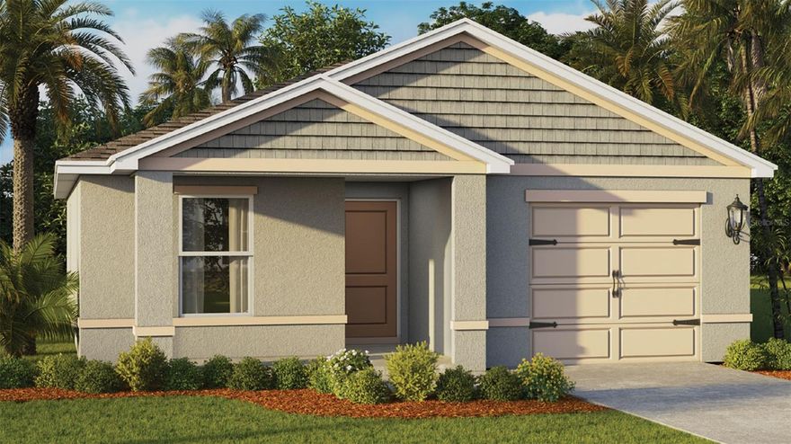 Under Construction. The Greenbriar is a charming and efficient single-story home offering 3 bedrooms, 2 bathrooms, and 1,223 square feet of thoughtfully designed living space. With its smart layout and stylish finishes, this home is perfect for first-time homebuyers, families, or anyone looking to simplify without sacrificing comfort. The heart of the home is the open-concept kitchen, featuring quartz countertops, a functional center island, and stainless-steel appliances. Overlooking the dining and living areas, the kitchen creates a seamless space ideal for both everyday living and entertaining guests. Step outside to the outdoor patio, a great spot to unwind or enjoy your morning coffee. The Owner's Suite offers a peaceful retreat with a walk-in closet, and a private ensuite bathroom with a double vanity sink and quartz countertops. The 2 additional bedrooms share the spacious second bathroom, also with quartz countertops. The laundry room is located in the center of the home for convenience. Built with modern living in mind, the Greenbriar is a comfortable home and full of thoughtful features. Advanced smart home technology enhances security and convenience, allowing remote control via your smart device.

*Photos are of similar model but not that of exact house. Pictures, photographs, colors, features, and sizes are for illustration purposes only and will vary from the homes as built. Home and community information including pricing, included features, terms, availability and amenities are subject to change and prior sale at any time without notice or obligation. Please note that no representations or warranties are made regarding school districts or school assignments; you should conduct your own investigation regarding current and future schools and school boundaries.*