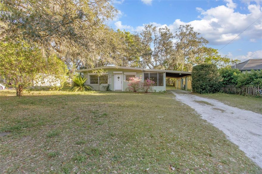 This 2-bedroom Orange City home is move-in ready with numerous updates! The brand-new kitchen is the highlight when you first enter, and the entire interior has been painted and professionally cleaned. The beautiful, terrazzo flooring is original to this home and has been been polished and waxed. Recent major updates include a 2019 roof, 2025 electric, and 2024 plumbing. Built-in hurricane shutters offer both protection and ease of use. The home also features a large backyard and a dedicated laundry room. This is a home you will not want to miss out on!