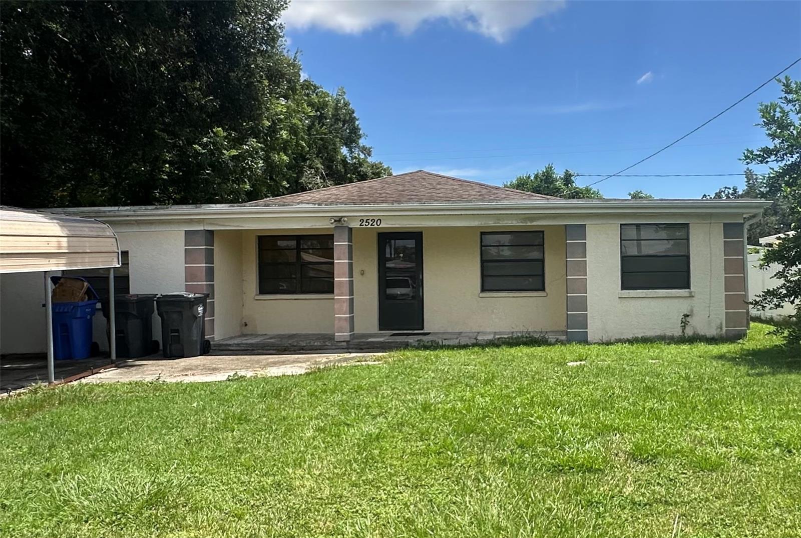 Investor Dream!!! House with great bones, just needs updating! Solid block home with 3BEDROOM PLUS BONUS ROOM! 1 Car Carport on a nice sized lot with plenty of room for a future circular driveway. Backyard is fully fenced with a covered patio and a storage shed. Interior rooms include kitchen, family room, living room, bonus room, 3 bedrooms, 1 bathroom and an interior laundry room. Fully fenced backyard. Nice lot, ready for a new owner!