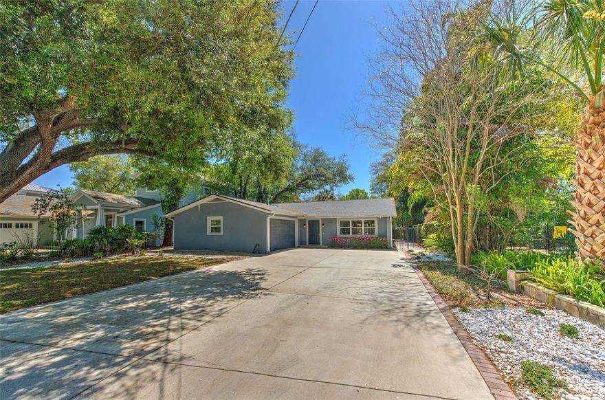 Located in one of South Tampa's most desirable neighborhoods, this thoughtfully updated home offers the rare combination of 2,331 square-feet all on one floor, modern improvements, a smart floor plan, and high elevation for peace of mind located in an X flood zone. A spacious primary suite expansion boasting a 14x6 walk-in closet at the rear of the home creates a private retreat, and the two secondary bedrooms each with their own private full bathrooms plus a hallway powder room add flexibility and appeal for guests or multigenerational living. The kitchen featuring a natural gas range and hallway secondary bathrooms were tastefully updated in 2015, with additional improvements including the A/C, ductwork, driveway, and flooring. A new interior laundry room enhances everyday convenience, and the generous backyard offers room for a future pool. A new roof was completed in 2026, and permitted work on the flat roof was completed in 2022. This neighborhood known for its walkability and tree lined streets is especially appealing for those seeking convenient access to MacDill Air Force Base, Hyde Park Village, and Bayshore, while also being close to top-rated public and private schools, downtown Tampa, the Gandy, Tampa International Airport, beaches, dining, and sports venues. Call us for a private showing.
