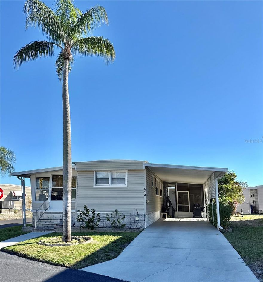 Annual rental! This charming 2 bed/2 bath furnished home makes a great retirement retreat. The home features a 200 sq. ft screened lanai off the two-car carport and a smaller Florida room off the living area to enjoy the outdoors. Located on a large corner lot, the home has been well maintained with 2022 water heater, 2014 HVAC that is check annually and roofover. Spacious and open living area makes entertaining a breeze. Split bedroom plan for the ultimate in privacy. New washer and dryer in utility shed. No pets. Home is located in a 55+ waterfront community that offers lots of amenities. Rental fee is $1500 per month and includes water, sewer, trash pick up, lawn mowing, 24 hr manned gate and all amenities including heated pool, clubhouse, fitness center, billiards, game room and so much more. Deposit is $1,500. Americana Cove is located only 10 mins from downtown St. Petersburg, 20 mins to two airports and a few minutes from 4th Street shopping, dining and grocery. Come relax and enjoy a beautiful rental home in a fun and inviting 55+ community!