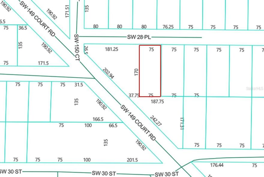 (1) of (3) CONNECTED, BUILDABLE LOTS, BEING SOLD INDIVIDUALLY or AS ONE LARGE PIECE.  NO HOA, Near Power, Flat/Level, 75' of Unpaved Road Frontage, and Near World Equestrian Center. Lots of new construction going on around this land which is off Hwy 40., near Ocala, Dunnellon and Rainbow Springs w/Site Built Homes Only, and NO MOBILE HOMES. This is a great piece of property at a great price. The taxes are low so you can buy and hold with no timeline to build. Make a move on this land or buy all three lots and have a 1.17 Total AC. (3) Lot Parcel in Rainbow Park.  GPS Coordinates: 29.16032171, -82.36796435