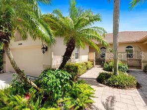 Graciously appointed 2-bedroom 2-bath villa with expansive view of golf course from the glass enclosed lanai and master bedroom. This is the perfect place to call home. This villa features a large country kitchen which can be utilized as a den or a separate breakfast area. The laundry room offers a side-by-side washer and dryer, lots of cabinets for storage and a laundry sink. Master bedroom closet has been outfitted with built in cabinets and shelving. Large walk-in shelving. Large walk-in shower in master bathroom as well as a separate vanity area. Newly installed laminate neutral colored light/bright look/ From the courtyard entry it's just a short walk to the community pool. Property is rented UNFURNISHED; this is a non-smoking unit. Owner will allow 1 small pet with deposit.