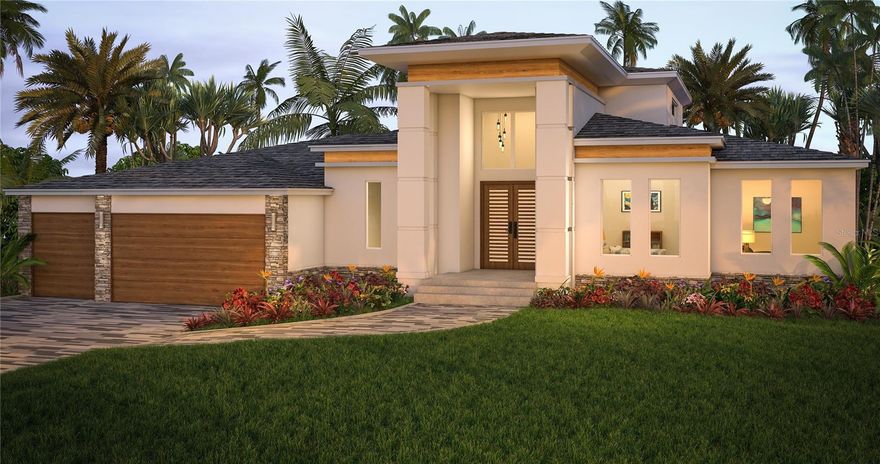 Under Construction. Greeted with a dramatic modern façade, two-story entry foyer, a brick paver drive, and an appealing street presence of lush colorful plantings, this brand-new gorgeous residence with 3 bedrooms, 3 full and 1 half baths is rich in amenities and is all about easy living in stylish and gracious surroundings. The generous layout affords a variety of options for the utmost in luxury throughout its 2,833 square feet. Thoughtful planning and superior execution are ingrained in the Allegra Homes’ core philosophy of creating that very special place for families like yours to love where they live. Nearly a third of the indoor space is dedicated to the open concept of family room, kitchen and dining room for a warm and intimate connection with family and friends. With a 12-foot ceiling, the family room features a linear fireplace and entertainment wall while the dining room offers a built-in buffet with wine fridge. The ultimate chef’s kitchen is a jewel and will always be the heart of the home with features such as a huge island with casual seating for 4, Wolf and Sub-Zero appliances, an adequate walk-in pantry plus all the bells and whistles expected in a luxury home. The 400-square-foot screen enclosed lanai includes 2 covered living/dining areas, outdoor kitchen, adjacent half bath, and stunning pool with spa. An incredible bonus room opens up completely on 2 sides to create a fabulous indoor/outdoor space. The secluded owner’s suite is a haven with an amazing bath with frameless glass shower, free-standing designer-inspired tub, and enormous walk-in closet that’s nearly as large as the adjacent den/office. This dynamic residence sits proudly on a beautiful lot in one of Sarasota’s best locations and within minutes to Lido Key beaches, world-class St. Armands Circle shopping and dining, and the center of downtown’s cultural experiences. Located just off the iconic John Ringling Bridge, 24-hour gate attended Bird Key is one of the area’s most sought after waterfront communities and home to the prestigious Bird Key Yacht Club offering a marina off the IntraCoastal Waterway, dock rental privileges, a formal dining room with city skyline views, and an outdoor deck for watching the boats coming through New Pass from the Gulf. Additional items include a 3-car garage with epoxy floor, tray ceilings, crown and cove molding, impact windows and sliding glass doors, professionally designed landscaping with irrigation well, 18 SEER 3-zoned A/C, tankless natural gas water heater and so much more. Just the right amount of opulence has been included in the design elements and this sprawling open plan guarantees a comfortable lifestyle that’s uniquely yours! *Photos of this home are of a previous model; selections may vary.