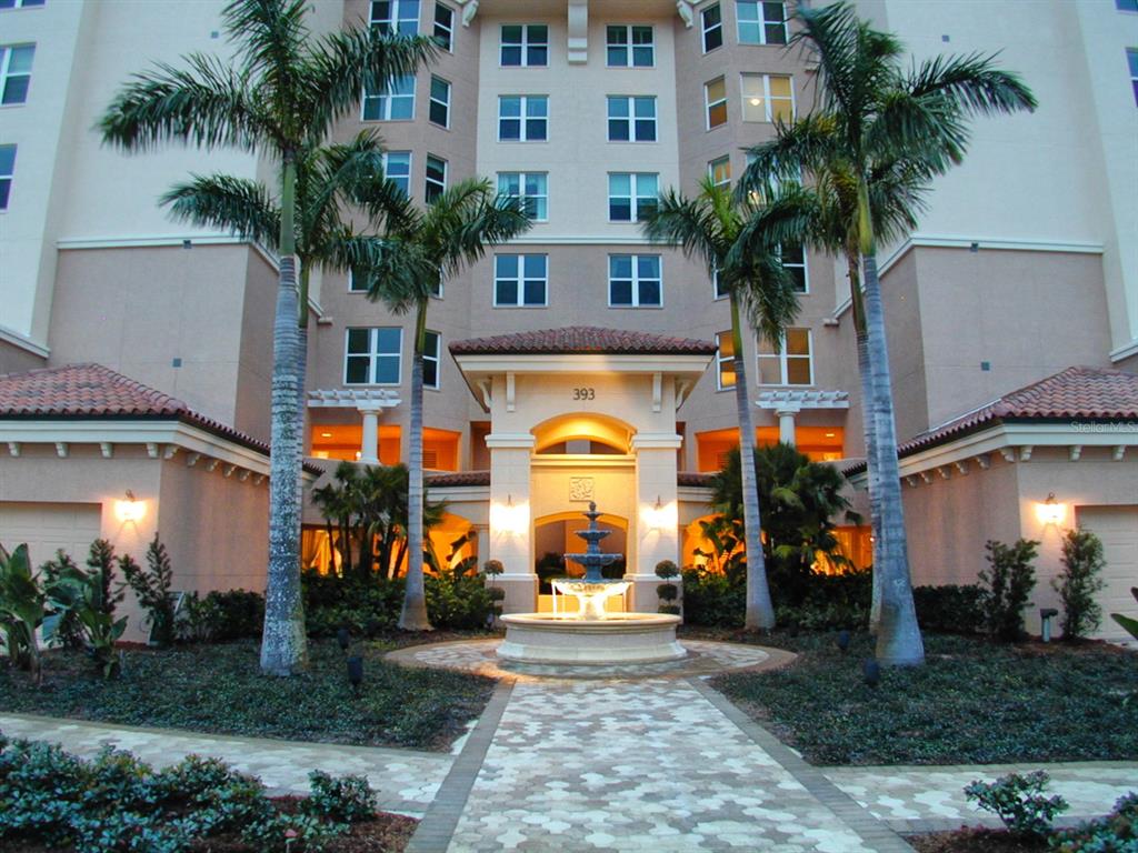 This picture-perfect 3 bedroom, 3 bath condo offers the perfect living space for those who seek luxury and comfort in a country club community. The elevator opens to your private foyer and upon entry you know you have entered a special sanctuary. Meticulously maintained, it has many custom features including an eat in kitchen with designer backsplash, granite counters, solid wood 42” upper cabinets and a Subzero refrigerator all in neutral tones. Beautiful solid wood Brazilian floors installed on the diagonal throughout, designer lighting fixtures, and custom designed silk drapes lend an air of elegance and uniqueness to this unit. This is not a cookie cutter look as many in the towers are. The Den/third bedroom has a custom designed built-in desk and lots of custom shelving. This is a perfect space for a pull-out couch for extra guests, but also be used as an office for the owner. The laundry room has an abundance of storage cabinets, and the guest bedroom and bath are situated away from the main living area for added privacy. You’ll have your own climate-controlled storage area and convenient parking under the building, and be just steps away from the elevator. Your quiet and private balcony overlooks a preserve and features wonderful bay breezes as well as good views of the intracoastal waterway. Your eyes are immediately drawn to the mesmerizing views of the glorious sunsets and native birds on flight throughout the preserve. Peace of mind security with 24/7 guarded gate entry, coded building access, coded private elevators and building backup generator make for a lifestyle of easy living in the luxury and security of the Meridian II Towers at The Oaks. Spend a sunny Florida day at the Meridian residents-only pool with spa and fitness room, just steps from your building. Stroll the sidewalks through this beautiful preserve community or enjoy the lifestyle and many activities as a member of The Oaks Club. The Oaks Club membership is required, social or equity, which offers you exclusive privileges of two 18-hole championship golf courses, four pickleball courts, 12 Har-Tru tennis courts, croquet, bocce, gourmet dining in three restaurants, fitness and wellness centers and an Olympic size pool. Ready for immediate occupancy.