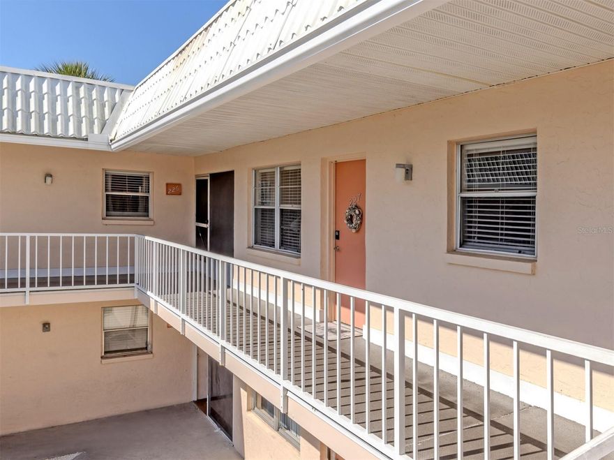 Live the island lifestyle on Venice Island, just blocks from the beach and moments to local favorites like Sharky's on the Pier. This beautifully updated two-bedroom, two-bath condominium offers a blend of comfort, convenience and coastal charm. Fully renovated and move-in ready, the home features a modern open-concept layout with a redesigned kitchen showcasing stone countertops, custom cabinetry and newer stainless steel appliances. Laminate flooring flows throughout, creating a bright and cohesive living space that overlooks the lush community courtyard, ideal for enjoying Florida’s year-round sunshine. Both bedrooms are generously sized, with the primary suite offering a walk-in closet and a stylish en-suite bath with a glass-enclosed shower. The second bath has also been fully updated with a new vanity and lighting. Enjoy unbeatable proximity to Venice Beach, Venice Fishing Pier, and the shops and dining of historic downtown Venice. Outdoor enthusiasts will love being just blocks from Legacy Trail for biking and jogging. Whether you're searching for a full-time residence, winter retreat or investment opportunity, this furnished condominium offers it all, just bring your suitcase and start enjoying sunsets, seashells and shark tooth hunting along the Gulf. Don’t miss your chance to own a piece of paradise on Venice Island!
