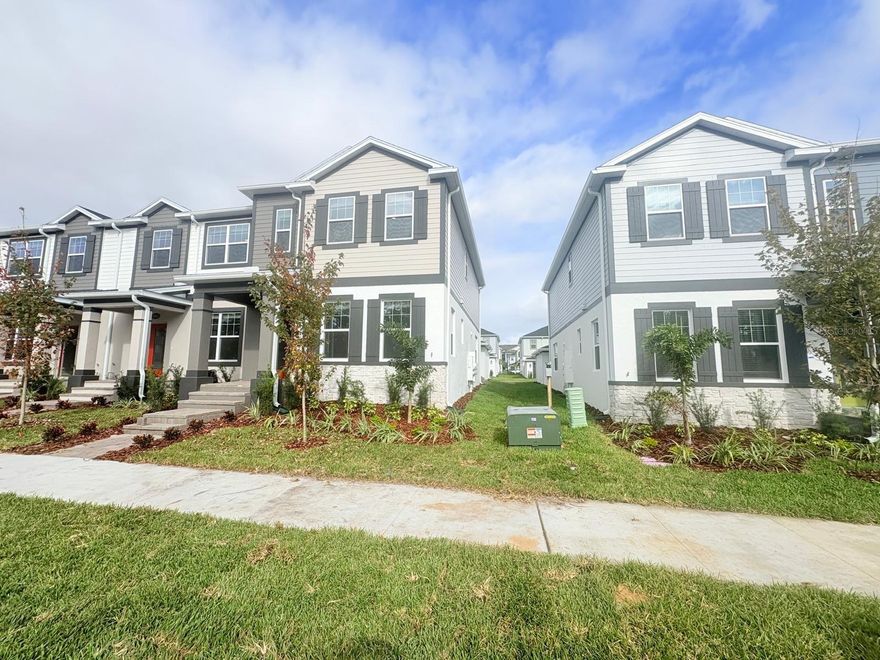 Welcome to this stunning corner 2-story townhome almost New, located in the charming Winter Garden, FL. This home features only luxury upgrades. This construction, built by M/I Homes, offers a beautiful blend of style, comfort, and functionality. With 3 bedrooms, 2.5 bathrooms, additioally it has an space that you can use as a 4th bedroom or office, and a variety of impressive features, this home is perfect for anyone looking for a modern and spacious living space. All first floor has laminate floors. As you step inside, you will immediately notice the flex room, which can serve as a home office or a 4th bedroom. The open floorplan and wood-look tile flooring seamlessly connects the living room, dining area, and kitchen, creating a perfect space for entertaining guests or simply enjoying quality time with family. The kitchen is a true centerpiece of this home with its sleek design and contemporary finishes. It boasts ample quartz countertop space, stainless steel appliances, and plenty of modern gray cabinet storage, making it a chef's dream come true. Whether you're preparing a quick weekday meal or hosting a dinner party, this kitchen is sure to impress. The owner's suite is located on the upper level of the home and offers a private retreat for relaxation. It features a spacious bedroom, an en-suite bathroom with an oversized shower and a dual-sink vanity, and a walk-in closet. The 2 additional bedrooms are also generously sized and provide plenty of space for guests. This property offers not only an exquisite interior but also a great outdoor space. The courtyard is a blank canvas ready to be transformed into your personal oasis. It's the perfect spot to enjoy your morning coffee and a good book or to host friends and family for a cookout. Conveniently located, this home provides easy access to a multitude of amenities and attractions. Starting with the beautiful community pool and the dog park. Enjoy shopping, dining, and entertainment options at the nearby Winter Garden Village. Explore the natural beauty of Central Florida, including the stunning Lake Apopka and the popular West Orange Trail. Plus, with easy access to major highways, commuting to Orlando or other neighboring cities is a breeze. Don't miss the opportunity to make this beautiful townhome yours. Schedule a showing today and experience the charm and comfort of 15475 Bay Bridge in Winter Garden, FL. Available 1/10/2026