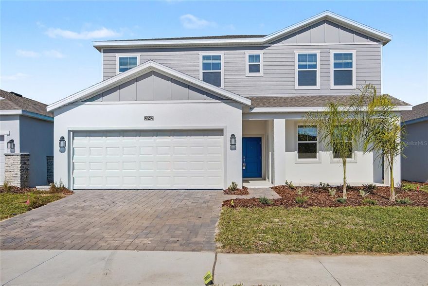 Welcome to your brand-new dream home in the highly desirable, master-planned community of Wellness Ridge. This impressive residence is the largest two-story floor plan in the community and offers a rare private attached suite—perfect for multi-generational living, guests, or rental potential. The suite features its own private entrance, living room, breakfast nook, kitchenette, bedroom, and full bathroom.The main home showcases an open-concept first floor designed for modern living and entertaining. Upstairs, enjoy a cozy loft and four generously sized bedrooms, offering plenty of space for everyone.Ideally located just minutes from world-class theme parks and attractions, this home also provides easy access to local restaurants, shopping, parks, and farmer’s markets—placing you truly at the center of it all.The chef-inspired kitchen boasts a large center island overlooking the open dining area and spacious family room, creating the perfect setting for gatherings and everyday living. The luxurious owner’s suite features a beautifully appointed bathroom with dual vanities and a large walk-in closet.Step outside and entertain family and friends on your open-air patio, ideal for enjoying Florida’s outdoor lifestyle.Wellness Ridge truly has it all.Call today to schedule your private showing.