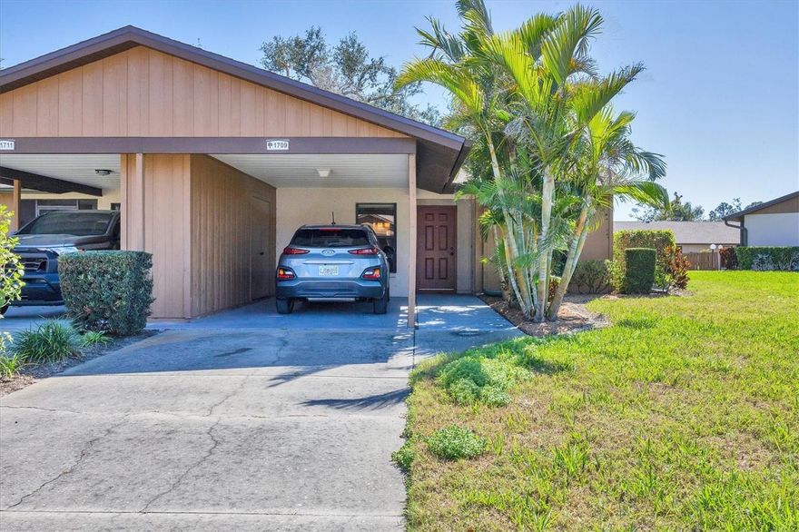 Why buy a home that needs costly and time-consuming renovations — replacing outdated flooring, appliances, cabinets, and fixtures — just to make it livable? You don’t have to!  Here’s your chance to own a FULLY UPDATED, MOVE-IN ready END-UNIT villa for less than the price of a fixer-upper. Skip the stress and start enjoying the Florida lifestyle right away!  Located in a non-flood zone (X) just minutes from Nokomis Beach — this is a must-see opportunity for anyone ready to escape the cold and enjoy beautiful Florida winters!  Nestled in a peaceful cul-de-sac within the pet-friendly 55+ community of Curry Cove, this charming property offers the perfect blend of privacy, comfort, tranquility and convenience. Enjoy maintenance-free living surrounded by lush tropical palms, a spacious yard, and covered private parking. Relax and unwind in the south-facing screened lanai, which opens to an oversized, fully fenced courtyard — ideal for gardening, entertaining, or grilling with friends and family. COMPLETELY REMODELED in 2021, this open concept villa is ready to enjoy this coming winter season. Highlights include: open kitchen with all-new cabinetry, countertops & appliances, new bathroom with updated shower, vanity, lighting, & brushed nickel fixtures, engineered hardwood flooring throughout with tile in wet areas, NEW ROOF (2023), newer AC system, vaulted ceilings, fans in main living areas & patio, abundant natural light, laundry, and ample storage. Centrally located, you're not only close to the beach, you’ll have easy access to historic downtown Venice, shopping, dining, recreation, and medical facilities. The community offers a heated pool and clubhouse for residents to enjoy as well. Come see what easy Florida living is all about in this stylish, updated, and stress-free villa — with very reasonable HOA fees that cover your yard, roof and exterior maintenance with the added benefit of on-site boat & RV parking. Schedule a private showing today. This one is not to be missed and is one of the lowest priced homes in the area.