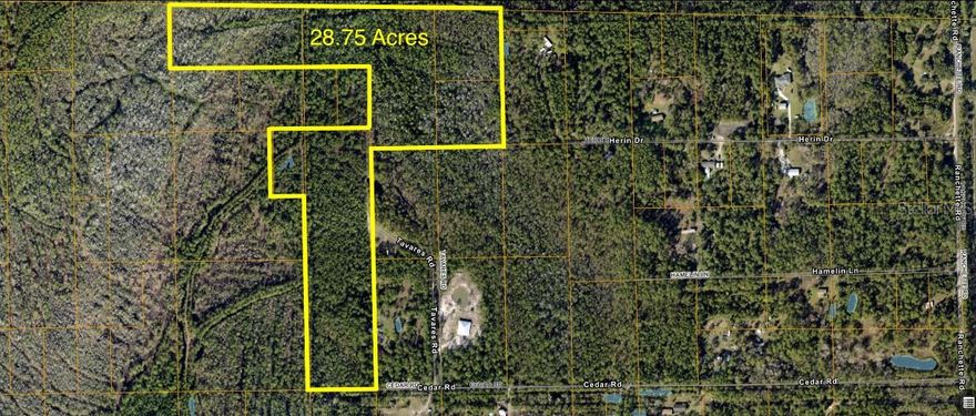 NEW VIDEO and PICTURES UP! DRIVEWAY IN AND POSSIBLE HOME SITE CLEARED! VIDEO COMING SOON! Welcome to the End of the World Ranch consisting of 6 parcels approximately 28.75 acres in highly sought out New Smyrna Beach. LAND HAS NOW BEEN PARTIALLY CLEARED FOR A POTENTIAL HOME SITE INCLUDING AN ACCESS ROAD THAT TRAVELS THE PROPERTY FROM ONE END TO THE OTHER, A GATE, AND PONDS! Truly a peaceful place that must be experienced. Enjoy the serenity and total privacy of owning a large tract of land within a 10-15 minute ride to the beach. Ride horses, side-by sides, and 4 wheelers amongst nature at its finest. The property boosts a canal amongst Cypress hammock, Pine trees and Palmettos setting the stage for an owner who truly appreciates nature! Possibly assemble additional parcels in the future creating endless possibilities.