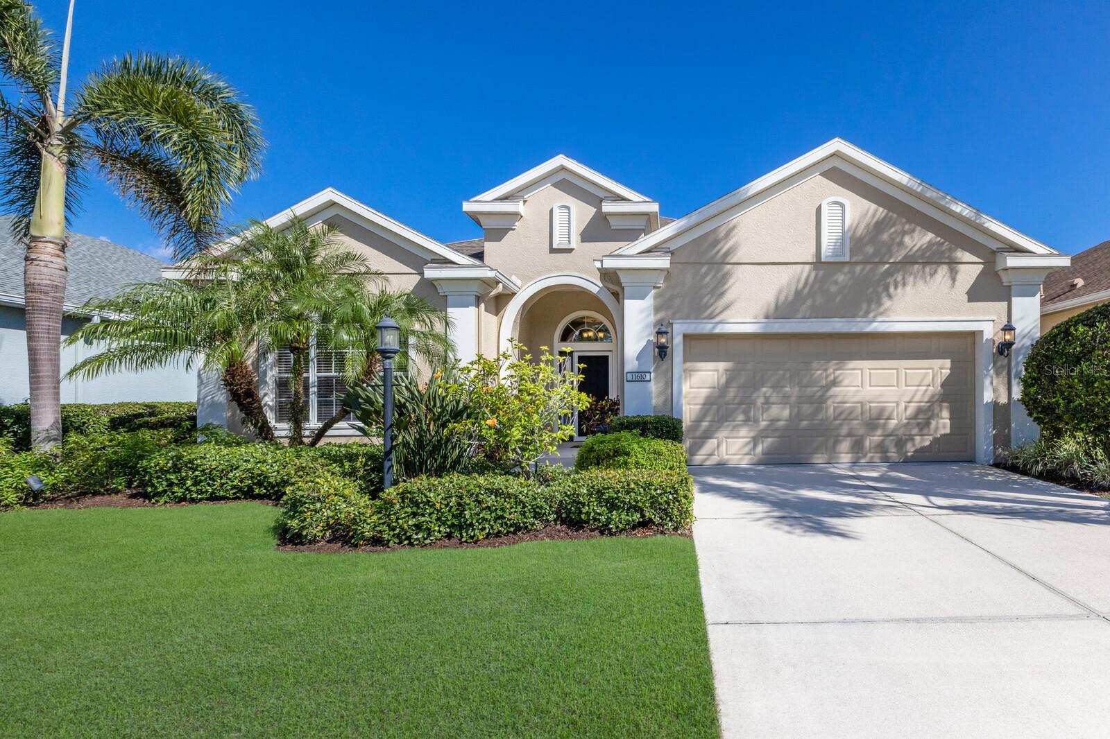 Stunning 2 Bedroom + Den, 2 Bathroom, Single Family Home in the maintenance-free section of Central Park at Lakewood Ranch. Across the street from the community pool and gym, this home is in a prime location.
Upgrades and features of this home are: Crown Moulding throughout, New Washer and Dryer, Tray Ceilings, Ring Doorbell & 2 Cameras, and Plantation Shutters. Kitchen is equipped with Stainless Appliances, Gas Stove, Granite Countertops, New Moen Faucet, and coffee bar. Also included are shelving in the laundry room, lanai is pre-plumbed for an outdoor kitchen, window treatments, listello trim in foyer, pull-down attic stairs, and screen door. ***HOA COVERS: Community Pool, Gym, Gated Community, Lawn Maintenance, Park & Pavilion, 2 Dog Parks, Playground & Splash Pad, Tennis Courts and Sports Field, Community Manager, Common Grounds Maintenance Trimming & Irrigation.
**FENCES ARE NOT ALLOWED IN THIS SECTION OF THE COMMUNITY.
***LOCATION: Centrally located. Just outside the gates are A+ schools, Gullett Elementary, Lakewood Ranch High School, and Mona Jain Middle School, LECOM, & Manatee Tech East Campus. Minutes to shopping, restaurants, gyms, salons, bars, etc. Minutes to downtown, Sarasota International Airport, the top rated beaches in the country, UTC Shopping.