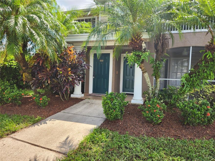 One or more photo(s) has been virtually staged. LAKEFRONT! LAKE VIEWS! FIRST FLOOR CONDO!  AVAILABLE FOR ANNUAL LEASE:  2 BEDROOMS, 2 BATHS. LAKEFRONT CONDO AT The Village at Town Park, Lakewood Ranch. Completely updated with new paint, new carpet, granite counters, upgraded cabinets, high-end Stainless Steel Appliances. Main living area is all Tile, and both Bedrooms have brand new carpet. Combination Living/Dining rooms, open to the Kitchen with a breakfast bar for bar stools. French door opens to front Screened Porch, with lovely Lakefront & Fountain views! This unit is a corner one, so Primary Bedroom has front & side windows. Ensuite upgraded Bathroom & large Walk-in closet. 2nd Bedroom also has a walk-in closet. Laundry closet has Full size Washer & Dryer included. 2nd Bathroom is also upgraded. AND DID I MENTION THIS CONDO IS LAKEFRONT!! This Lakewood Ranch complex has a resort-style heated pool & spa, Fitness Center, Playground, Beach Volleyball court, BBQ & Picnic area, Car wash area, and lots of Sidewalk trails around the lush grounds & several Lakes. Just down the road is Lakewood Main Street Cinema, Restaurants, events & LWR Hospital. UTC Mall on the other side of I-75, and convenient to SRQ & TPA airports. Rent here & enjoy all that Lakewood Ranch area amenities. Rent includes water/sewer & trash. First, last & Security to move in. Owner seeking long term tenants.