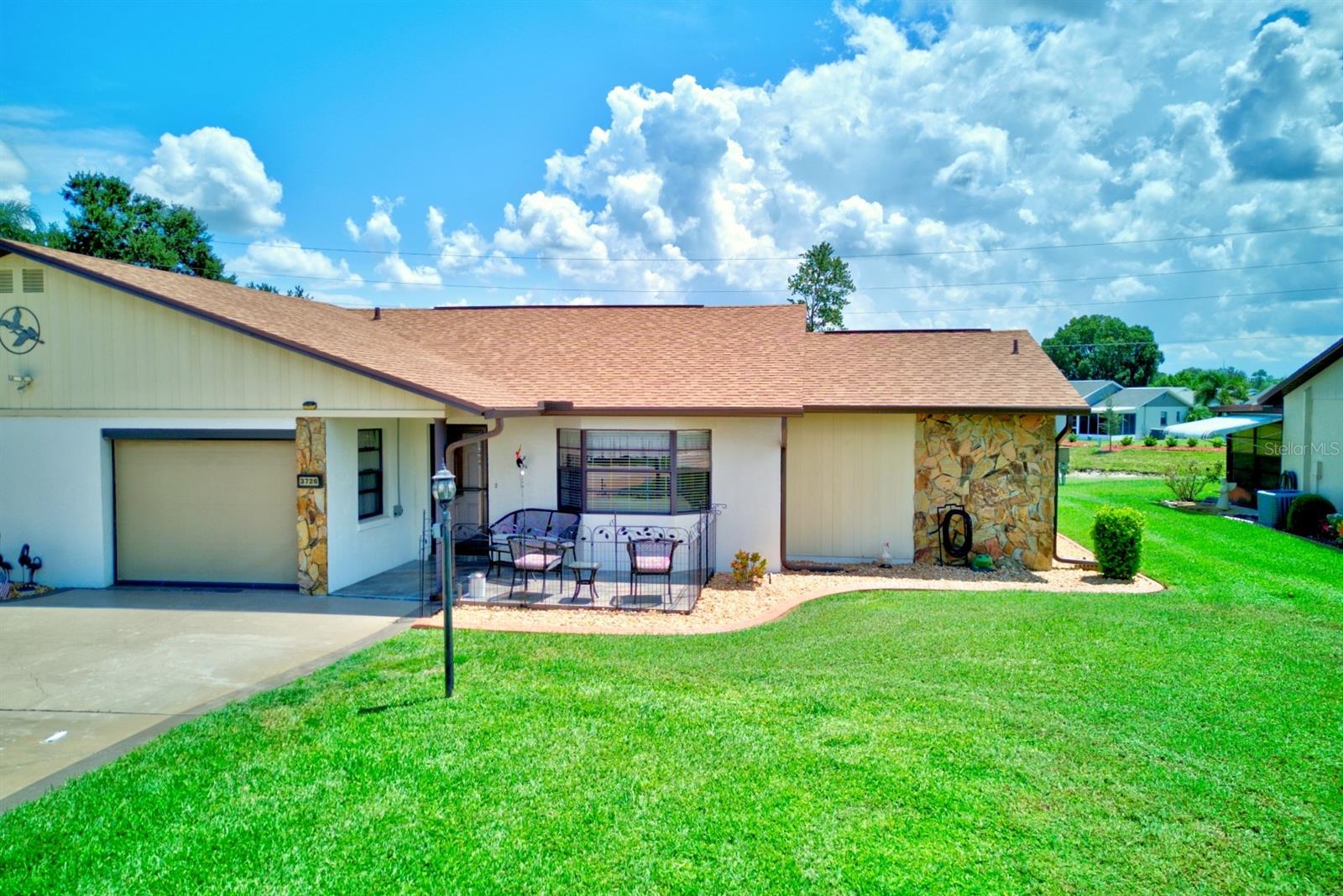 Welcome to this well-kept 2-bedroom, 2-bath condo located in the sought-after 55+ community of Thunderbird Hill Village in Sebring, Florida! Fully furnished home, move in ready! This charming unit features a bright and functional layout with a mix of tile and carpet flooring throughout. The spacious living and dining areas offer plenty of room for relaxing or entertaining. The primary bedroom boasts an en-suite bath and generous closet space. A second bedroom and full guest bath provide flexibility for visitors or a home office setup. Step outside to your private screened patio—perfect for enjoying Sebring’s beautiful weather year-round. Residents of Thunderbird Hill Village enjoy access to a quiet, well-maintained community with mature landscaping, walking paths, and a welcoming neighborhood feel. Low HOA fees, being only $75.00 per month, cover lawn maintenance and use of the clubhouse. Washer and dryer, and brand new generator are included in the purchase of the home. Conveniently located near shopping, restaurants, medical facilities, and Sebring’s charming downtown. Low-maintenance living in an active adult community—schedule your private showing today!