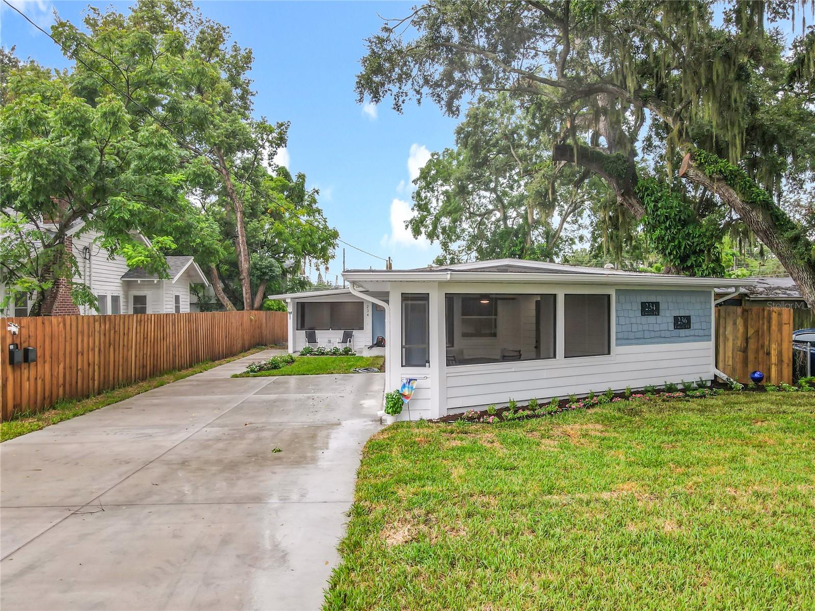 Investors, landlord’s and extended family members,
welcome to this unique, single-story, front to back, multifamily duplex in the heart of College Park-Orlando, FL. This “no HOA” property has quality, quality and more quality and is located just .5 miles from I-4, Publix, the downtown restaurants and shops of College Park and Advent Health, to name a few. Princeton Elementary School, Princeton Park and College Park Community pool are also just feet away.
The 1830 sq ft duplex is absolutely stunning! 234 Emory PL (back unit) is approximately 850 sq ft of living space with an additional 185 sq ft in the screened in porch. 236 Emory PL (front unit) is approximately 980 sq ft of living space with an additional 285 sq ft in the screened in porch.
The exterior has cement siding to further enhance the solid block walls of this 1960’s home. New paint, fascia, soffits, gutters and downspouts, along with a new wood privacy fence make this home just “pop”.
The driveway has been replaced to accommodate 3 parking places for each unit, plus an additional sidewalk to the back unit.
The colorful landscaping, which includes a beautiful new courtyard finish off the exterior renovations of this home.
Each 2 bedroom/1 bath unit boosts a full custom kitchen with 42” shaker cabinets, quartz countertops, tile backsplash and Frigidaire stainless steel appliances.
The 4 bedrooms are nice-sized with larger than normal closets that will assure plenty of storage for multiple occupants.
There are all new plumbing and lighting fixtures throughout, including 7 ceiling fans in each unit.
The bonus rooms include a laundry room with washer and dryer, an office and a lounge area.
Both kitchens, bathrooms, living rooms, bonus rooms and screened in porches have custom shiplap ceilings.
Each unit has central AC, with the back unit’s being replaced in May of 2025.
The custom epoxy floors, ceiling fans and a set of table and chairs make the screened in porch area an exceptional place to relax after a long day of work. There are also water closets with new water heaters and additional storage in the screened in porch areas.
The custom tile floors, roller shades, interior trim and craftsman’s styled doors complete the overall design of this gorgeous property.
The 1700 plus sq ft backyard has a clean slate for a new buyer. Whether you want to build an addition, install a pool, hot tub or deck, it’s ready for your expertise.
This tenant-free property has extraordinary living space and has an opportunity to be an Airbnb, Vrbo, short or long term leasing rental or just a home for family members to share. It is perfectly located just 11 miles from Universal, 14 miles from MCO and 23 miles from Disney.
All zoning changes and permits were pulled, inspected and cleared with the City of Orlando.
Bring the cash today and start earning tomorrow on this turnkey property. It is a one of a kind transformation and should attract many investors.
(Owner is a Certified General Contractor and a real estate agent)
