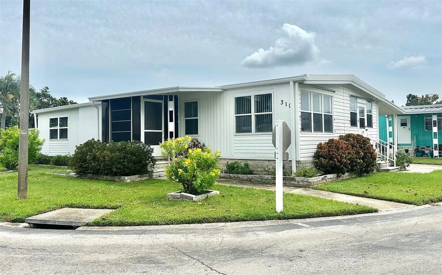 Impressive 1290 sq. ft. 2 or 3 bedroom, 2 bath Decorator Home, with 2 Florida Rooms to enjoy! Beautiful Corner Landscaped Lot, right across from the Clubhouse & 2 Pools! Inviting large front loaded kitchen, with updated designer cabinets! Newer Windows, New Insulated Roof Over with new gutters, and Central Air/Heat 5/24. Convenient inside Washer/Dryer, with wonderful storage & extra walk in closets! All updated interior paneled doors, New Exterior paint, Vinyl Siding & Fantastic 11x15 Workshop/Shed! So much to see! Come see this 5 Star, 55+, Fun & Active Resident Owned Clearwater Cascade Community! See www.Clearwatercascade website for park pics! Located next to grocery, public transportation, restaurants, and only minutes to the beaches, golf courses, airports, restaurants, malls, VA Medical, and all you need! Cash only! Asking $159,900., includes the $55k share! $330. mo. maintenance fee! Small pet ok!