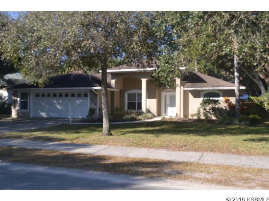 Beachside-Pool Home  built with open and spacious floor plan.  High ceilings, dining, breakfast nook all tile floors in living areas.   Easy access to  covered patio area from living and owners bedroom.   Private back yard completely fenced.   Over sized garage with work-bench, cabinets and utility tub.  Block and Stucco for easy maintenance.  Quaint neighborhood with side walks, lovely oak trees all close to Publix shopping and 5 blocks to Flagler Ave. ;Water: City