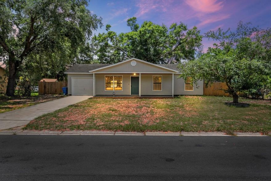 Ultra-Luxurious NEWLY Remodeled Home with Fenced Backyard and BRAND-NEW A/C! Nestled in a quiet and highly-desirable area on a cul-de-sac street, this 3BR/2BA residence affords an elevated entertainer’s lifestyle of luscious upgrades and modern functionality. Step inside to discover vaulted ceilings, gorgeous LVP floors, sleek black light fixtures, large living room, cozy family room, elegant formal dining room, and BRAND-NEW gourmet kitchen featuring stainless-steel appliances, quartz countertops, breakfast bar, and white shaker cabinetry. Envision relaxing in the expansive primary suite, which has a sitting area, walk-in closet, and a renovated en suite boasting a luxe custom glass shower, resort-inspired finishes, and a quartz-topped vanity. Other features: 1-car garage, covered front porch, NEWER roof (2018), NEW A/C (2026), ¼ acre fenced backyard, spacious bedrooms, near shopping, and much more! Snap up this NEWLY reimagined home TODAY, and let it satisfy ALL your needs AND wants!